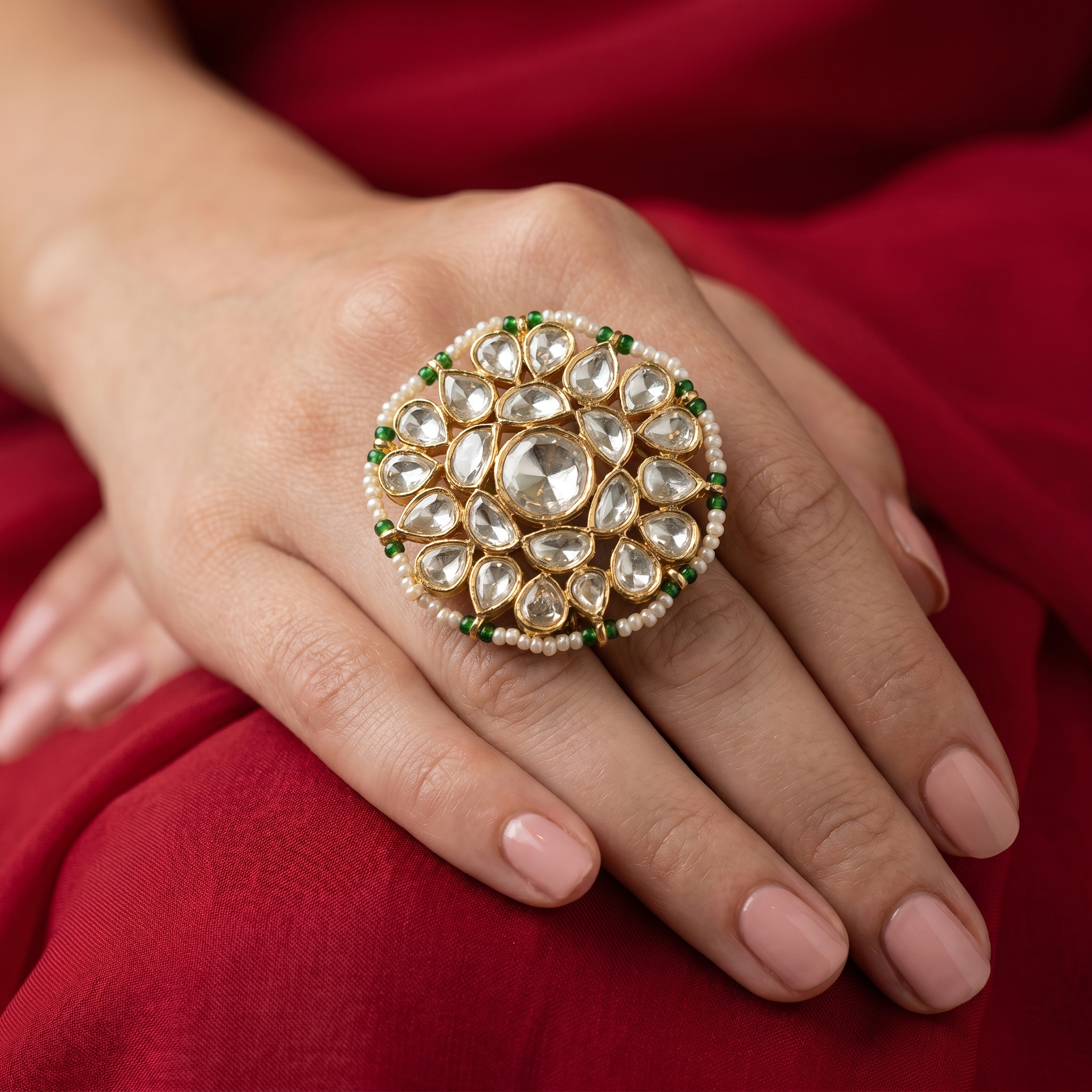 Aarita Kundan Bloom Ring