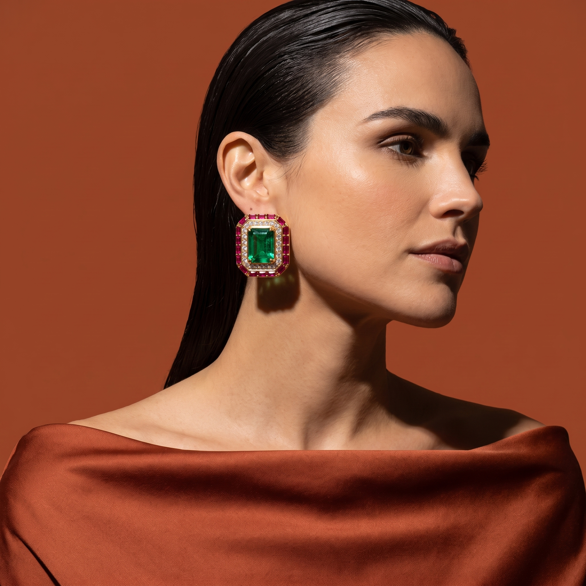 Ahalya Jewel Stud Earrings