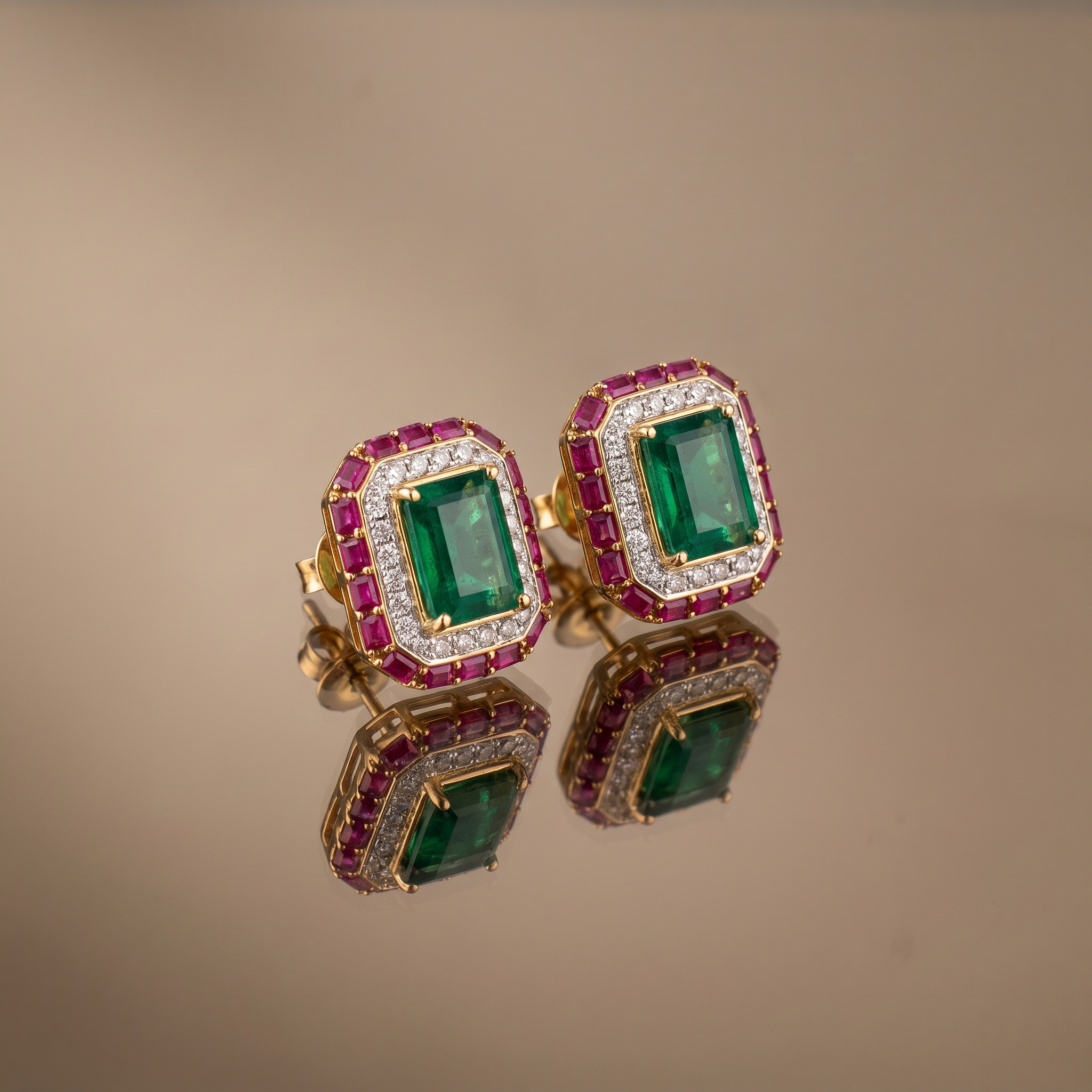 Ahalya Jewel Stud Earrings