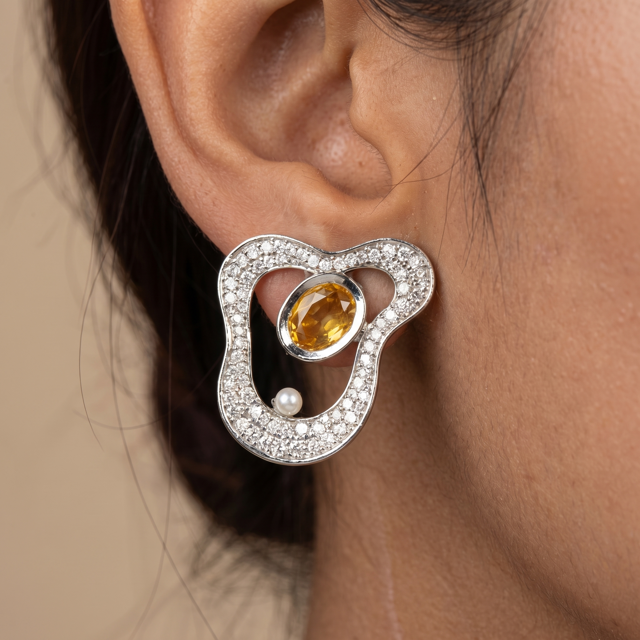 Anvika Noir Orbit Earrings