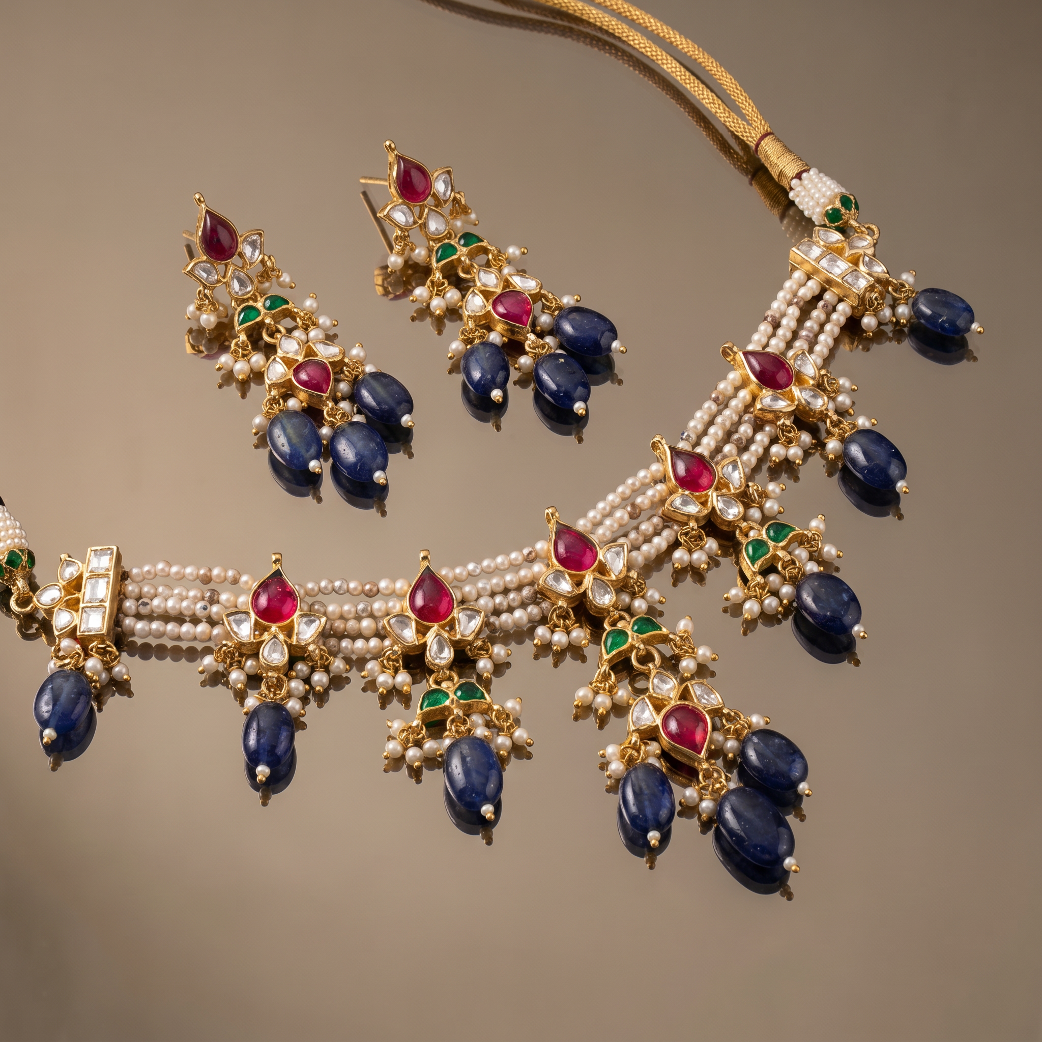 Anvitha Royal Drape Necklace Set