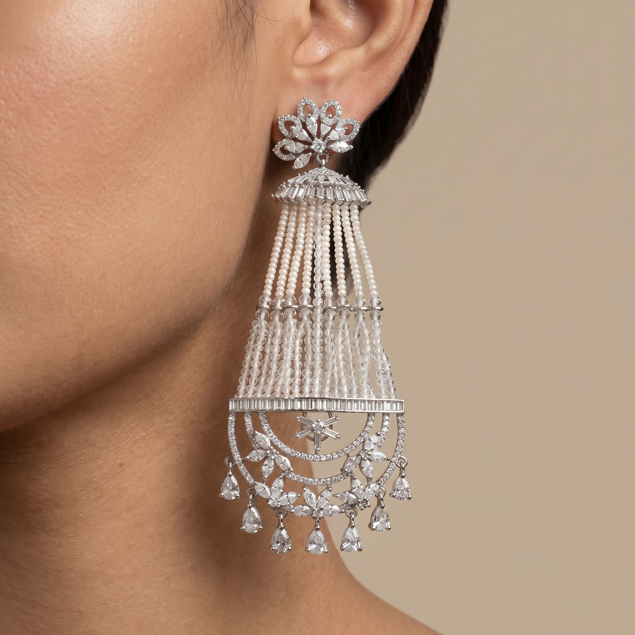 Arohi Pearl Chandelier Earrings