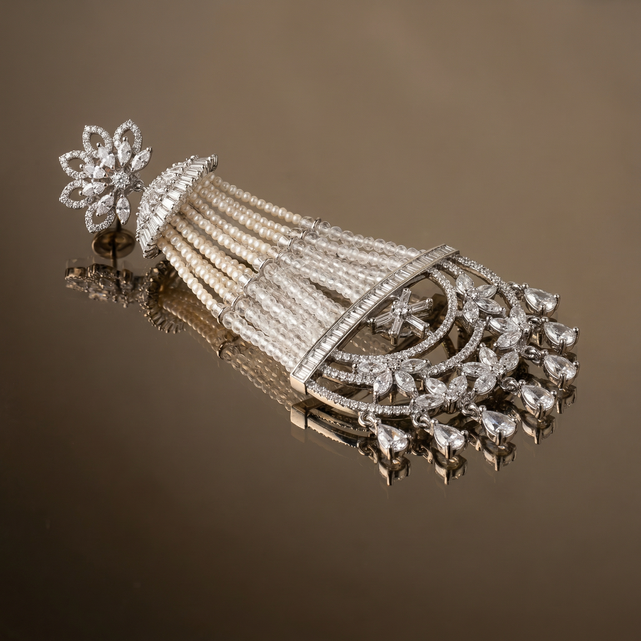 Arohi Pearl Chandelier Earrings