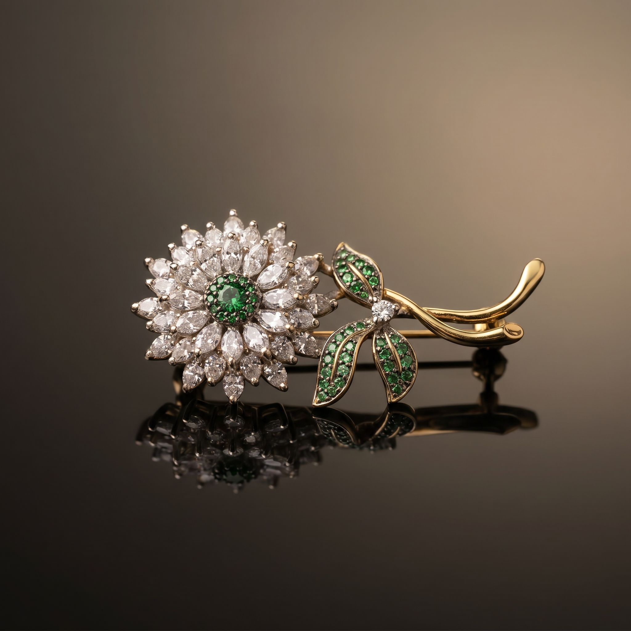 Asmita Crystal Bloom Brooch