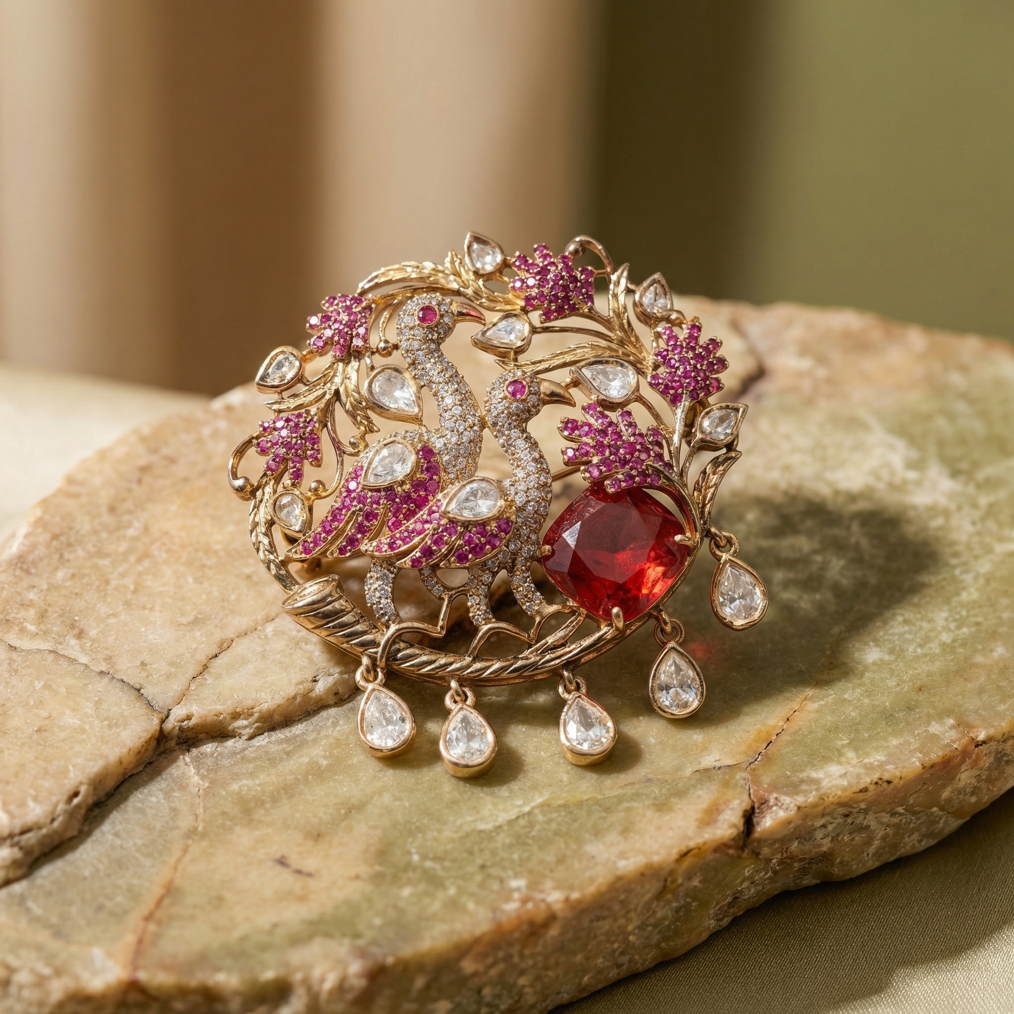 Mayriva Scarlet Aviary Brooch