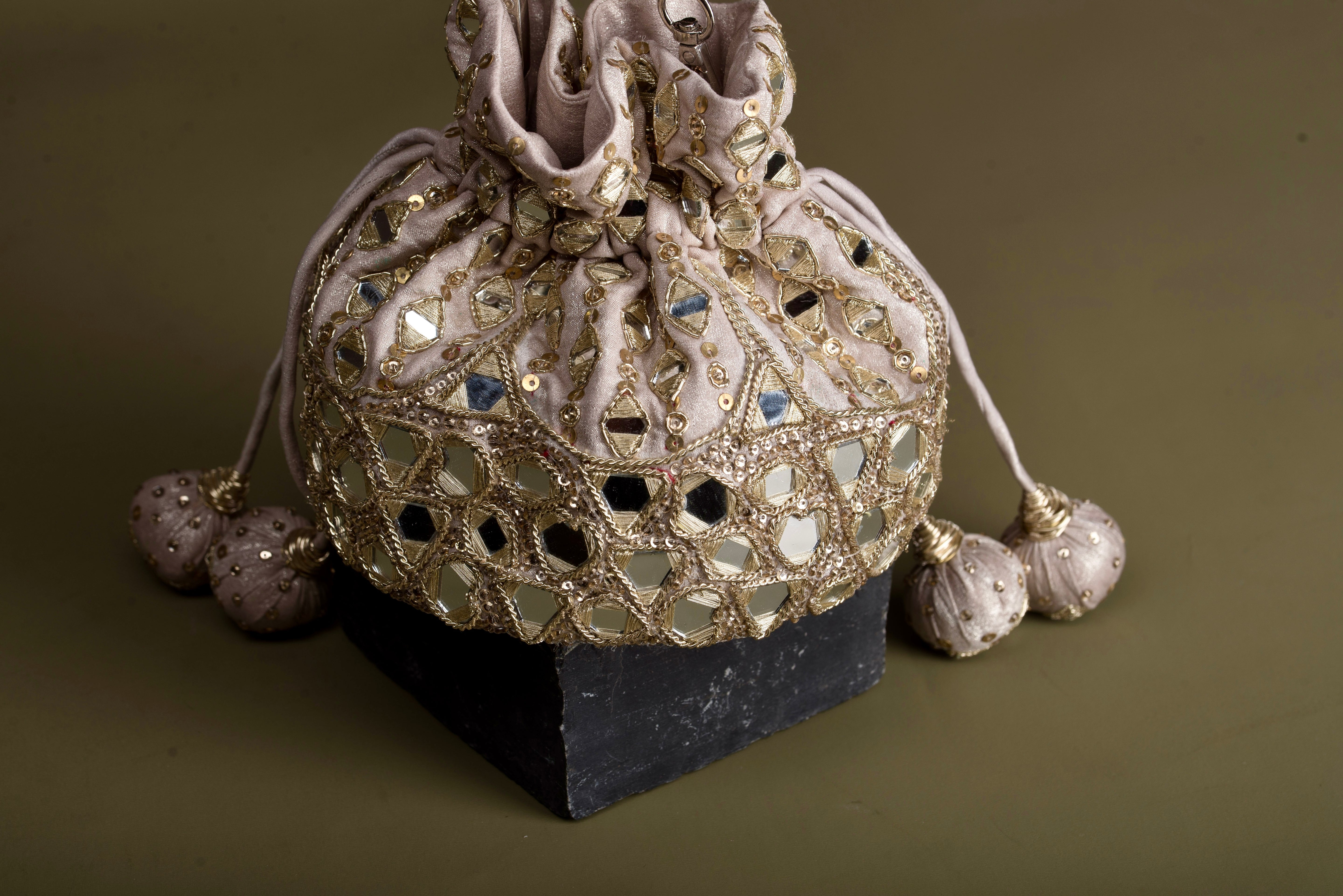 Mirror Work Bucket Bag