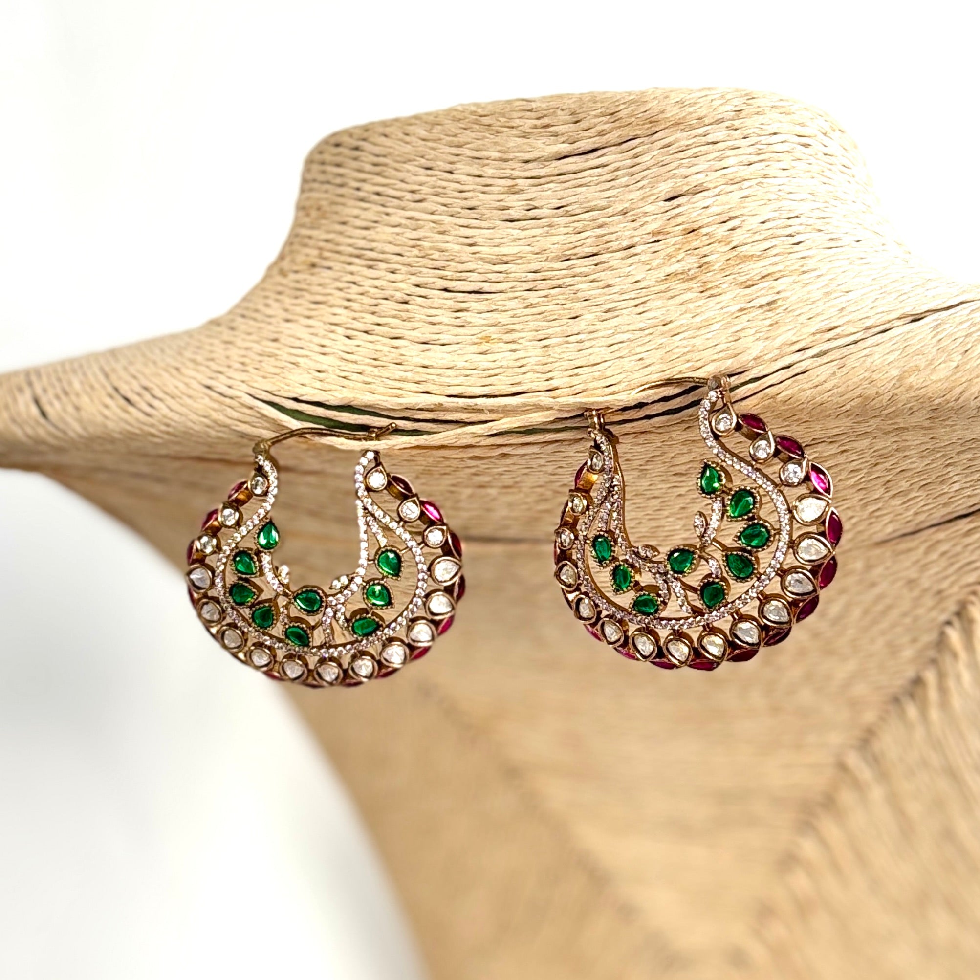 Diana Earrings Pink and Green