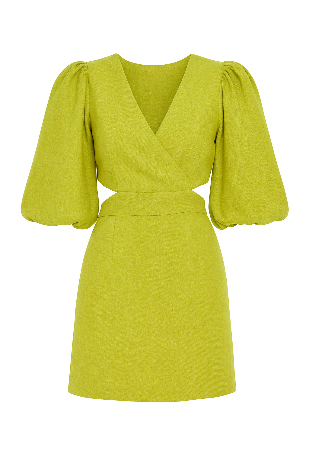 Daisy Cutout Puff Sleeve Mini Dress