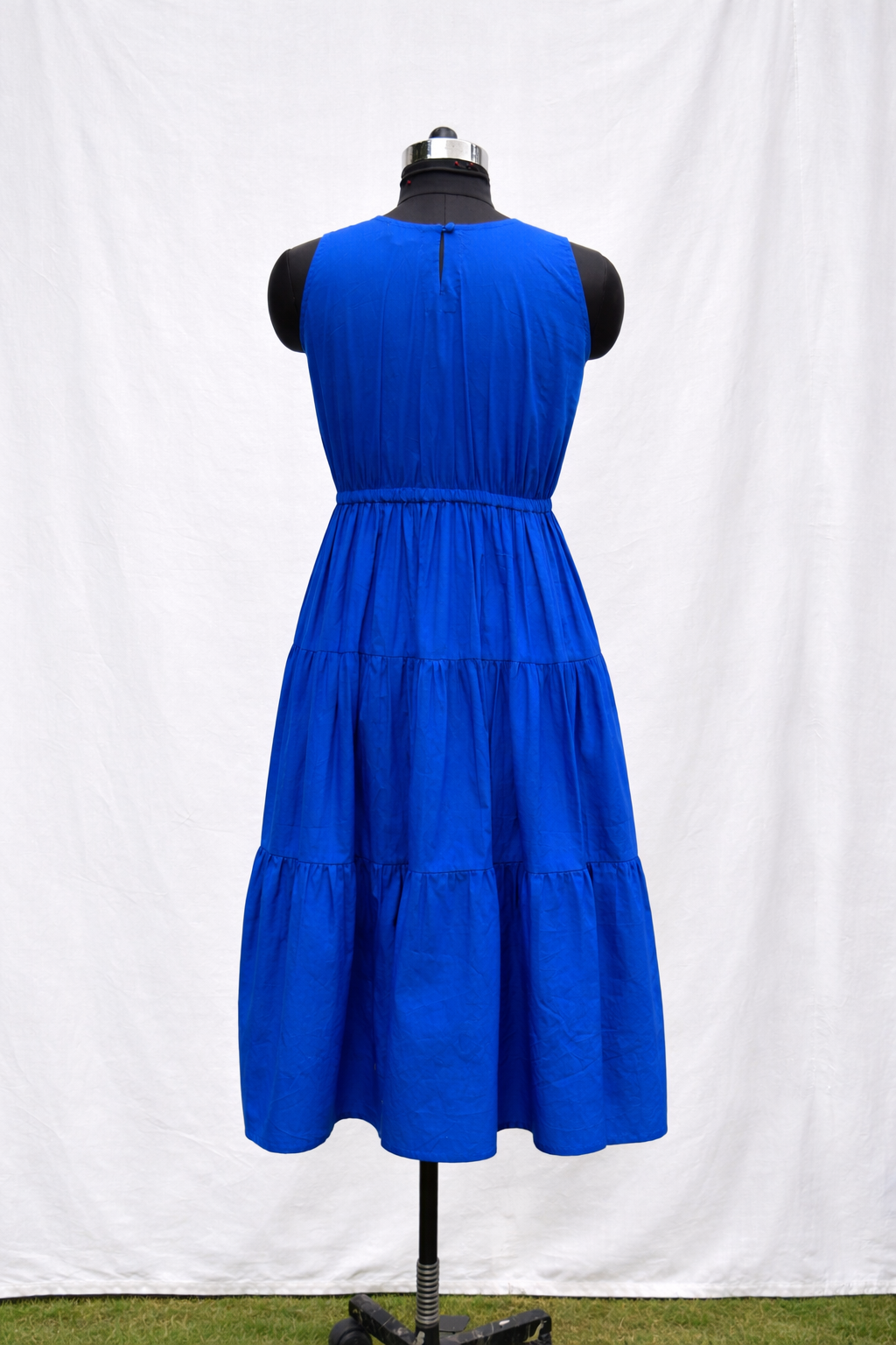 Cobalt Blue Poplin Midi Dress – vibrant poplin midi by Ozel