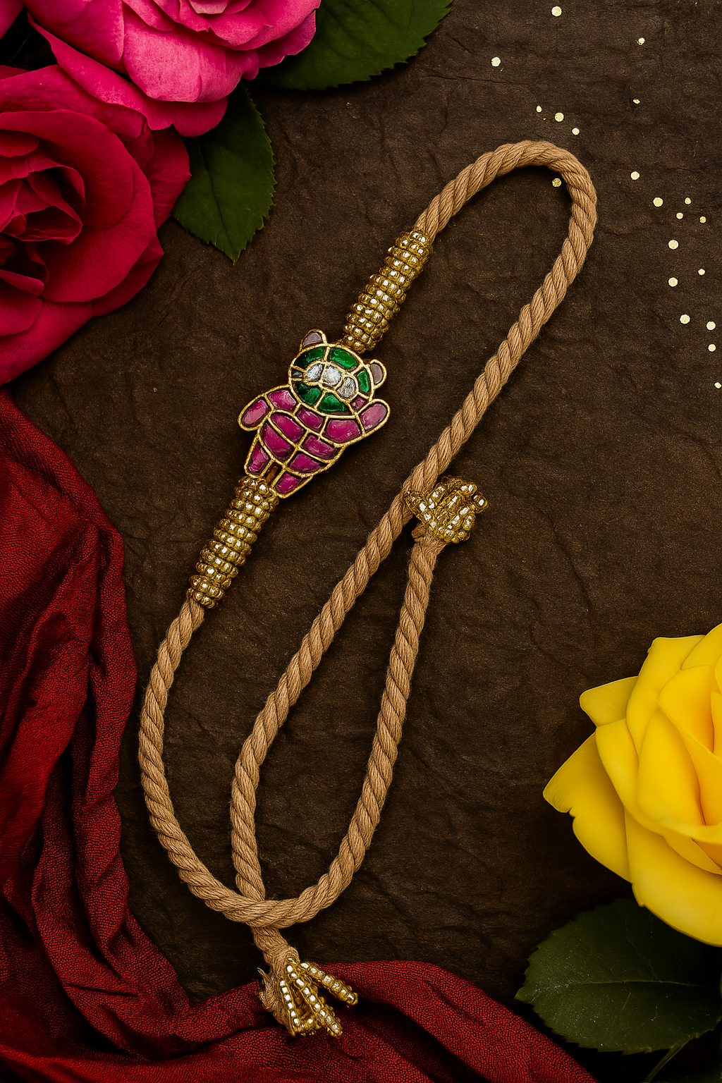 Kundan Teddy Bear Rakhi