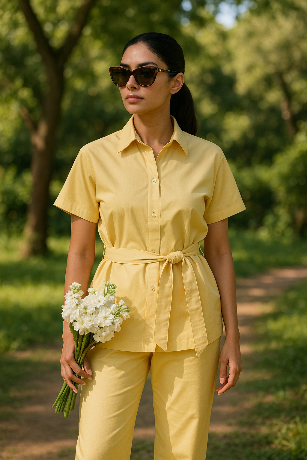 Butter Yellow Poplin Coord Set
