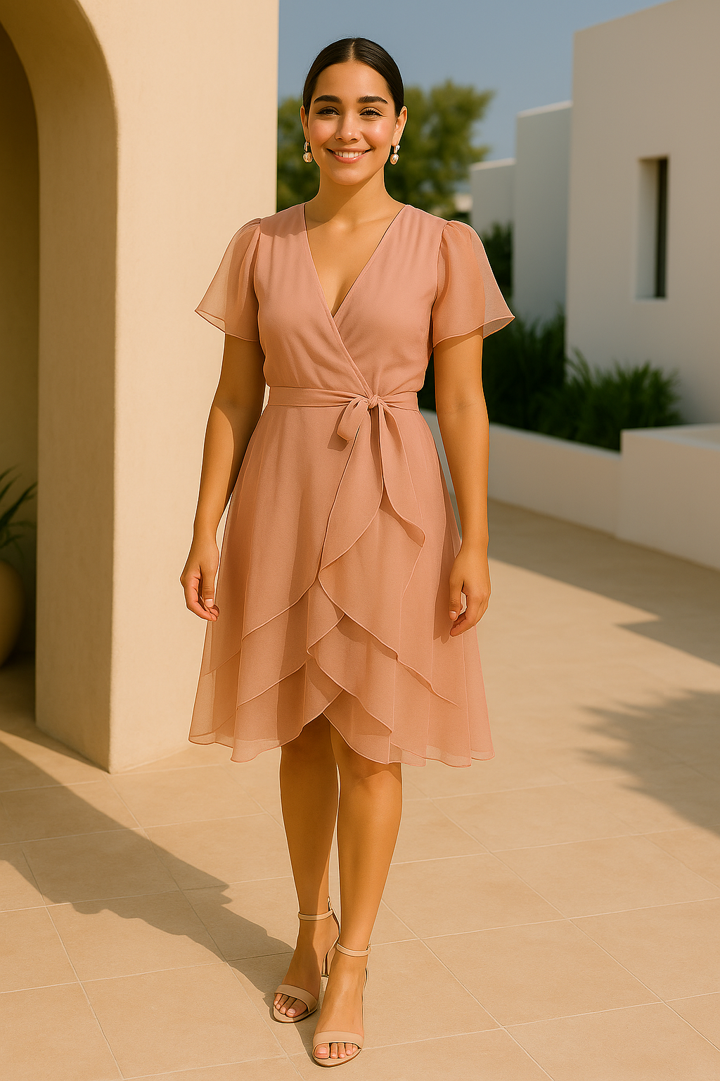 The Villa Flutter Wrap Dress