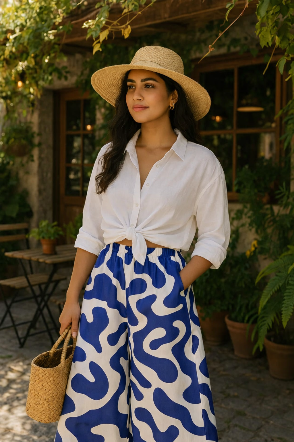 Indie Abstract Print Pants