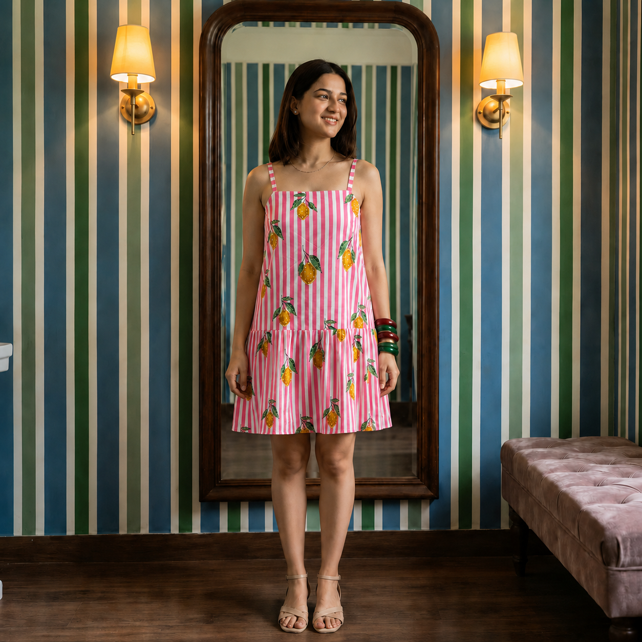 Amalfi Breeze Cotton Short Dress