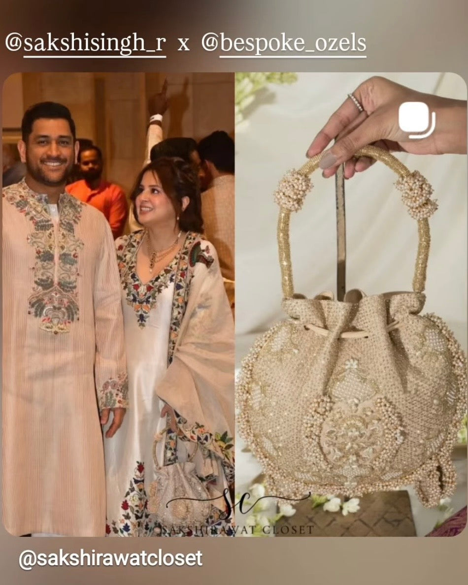 Suhani gold embroidered Potli bag