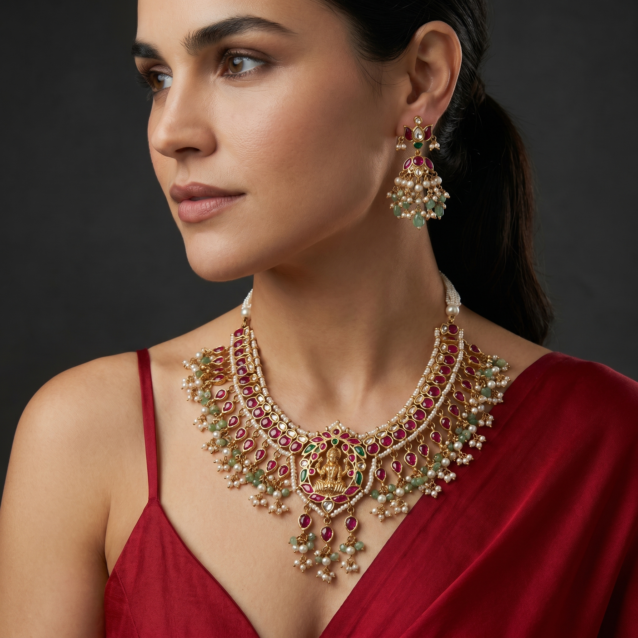 Devika Temple Radiance Necklace Set