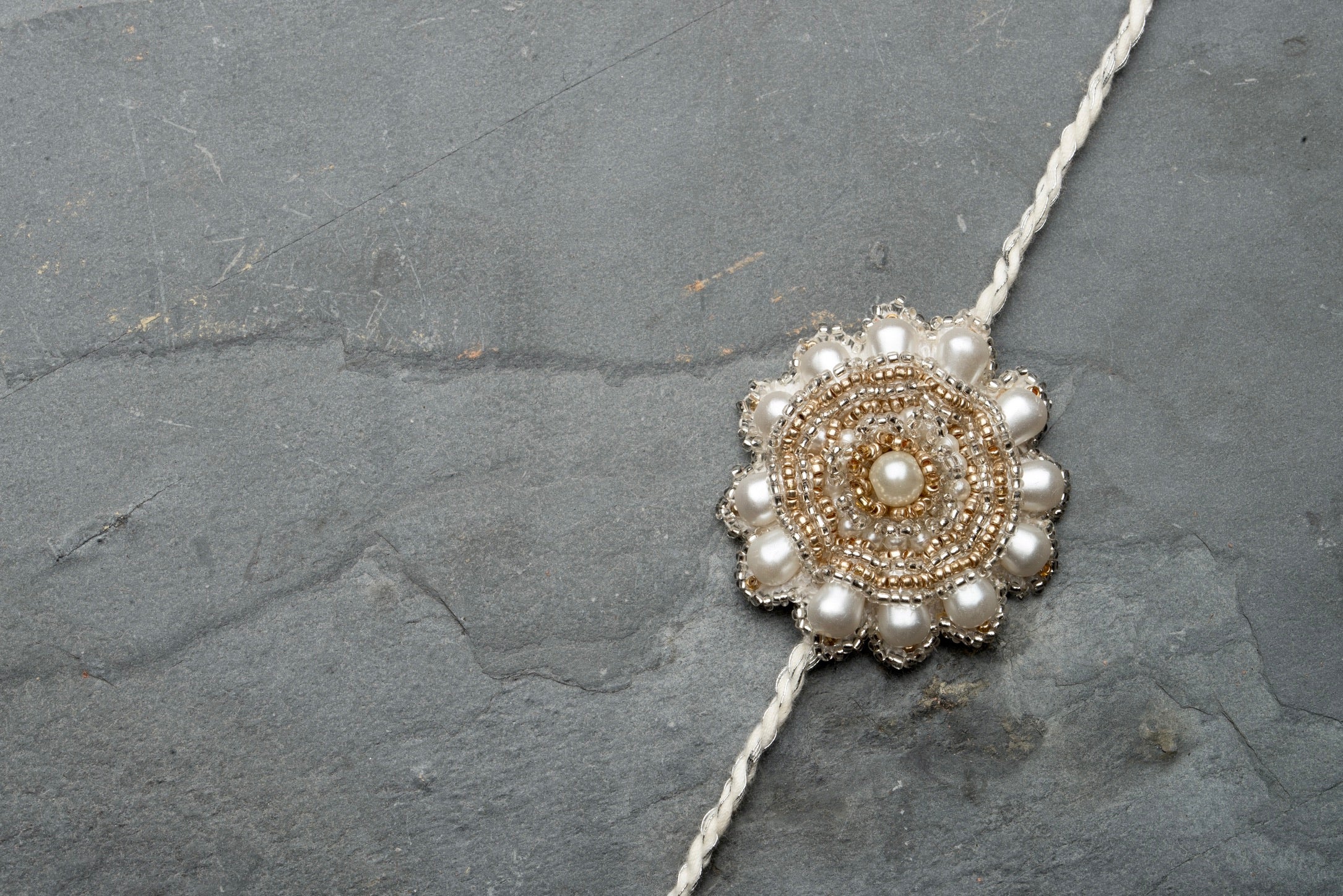 Set of 3 Embroidered Pearl Rakhis