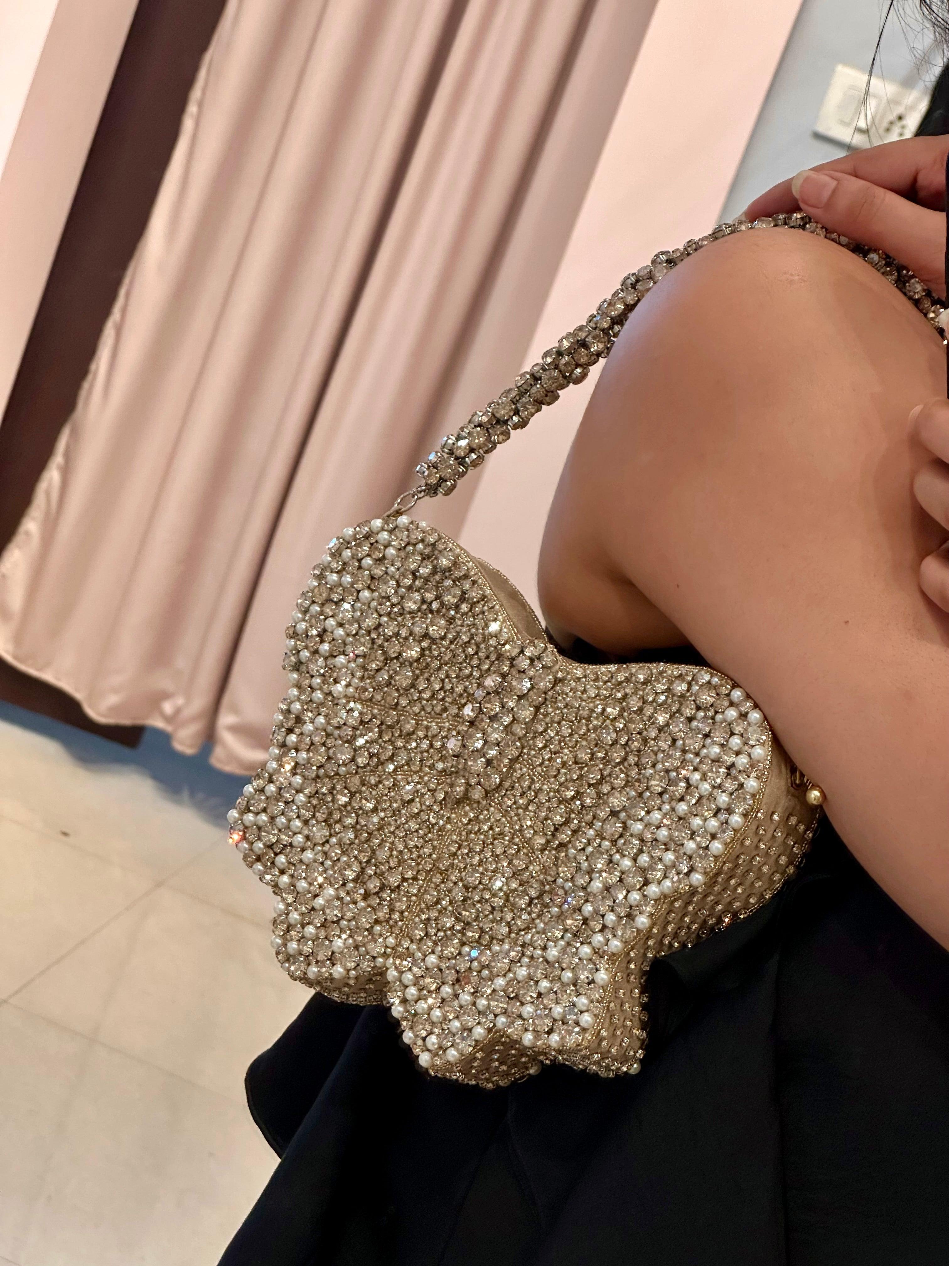 Golden bow butterfly bag - Ozel