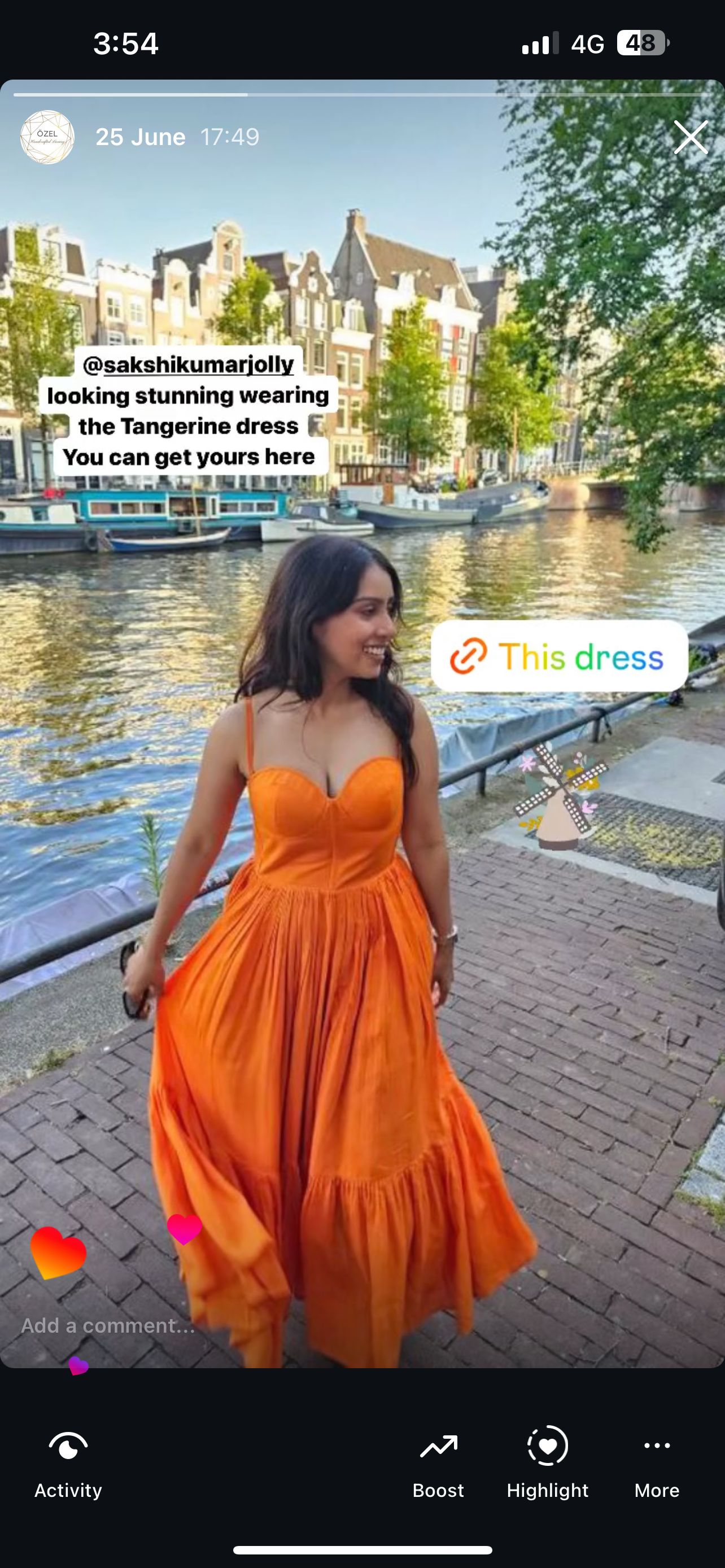 Tangerine Summer Dress