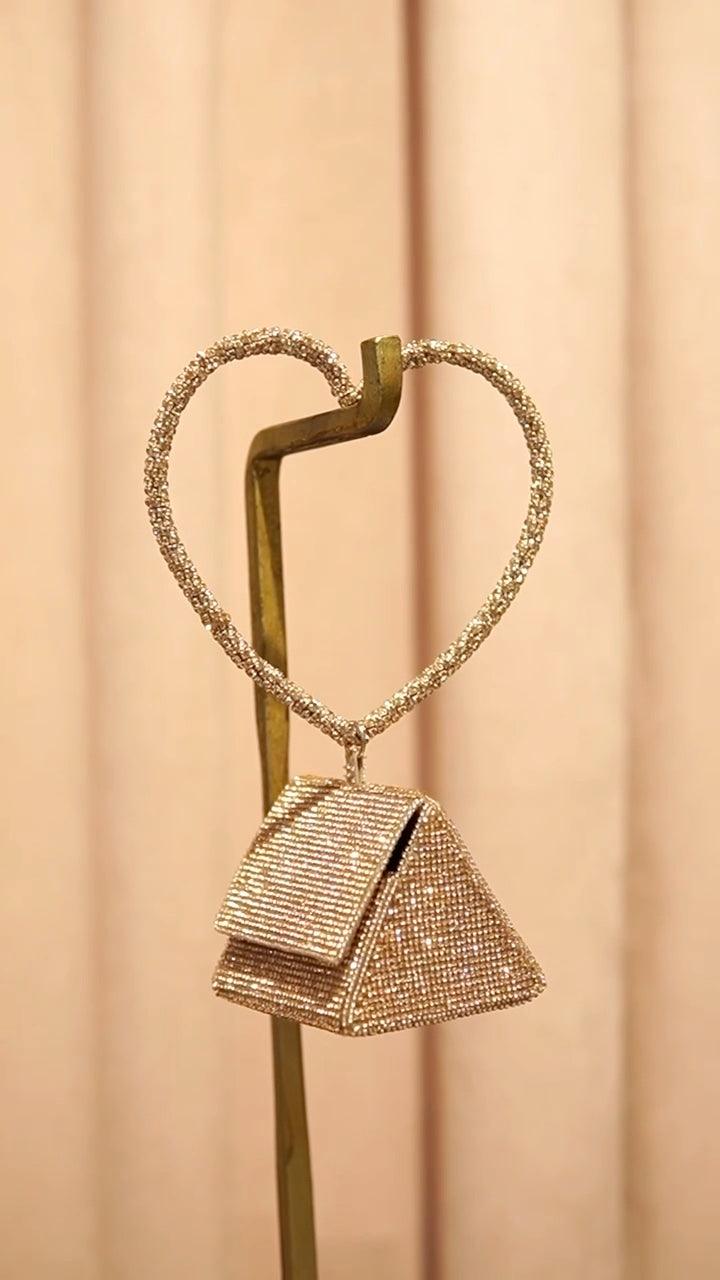 Nano Charm Bag with Crystal Handle - Ozel