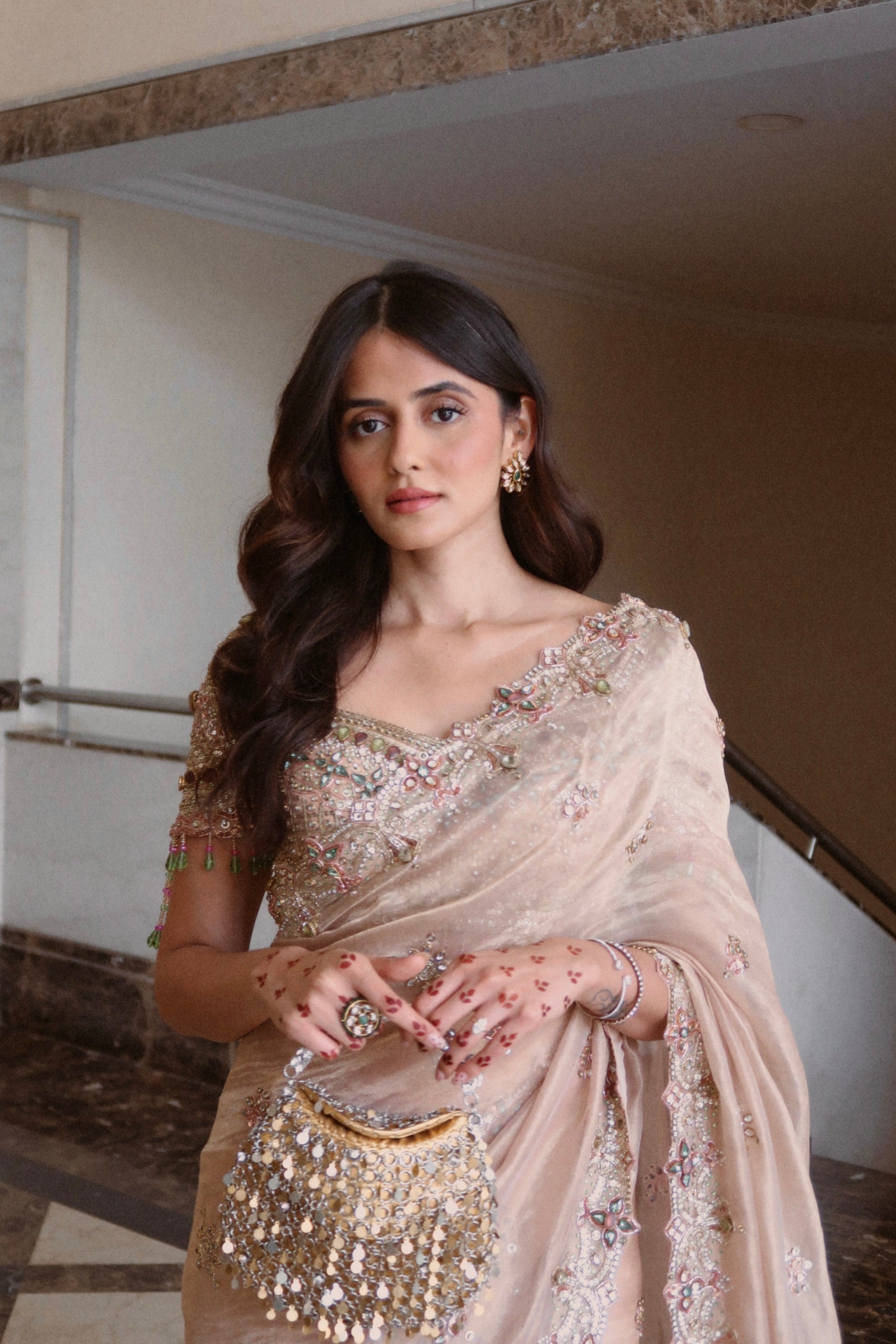 Crystal Cosmic Crescent Bag