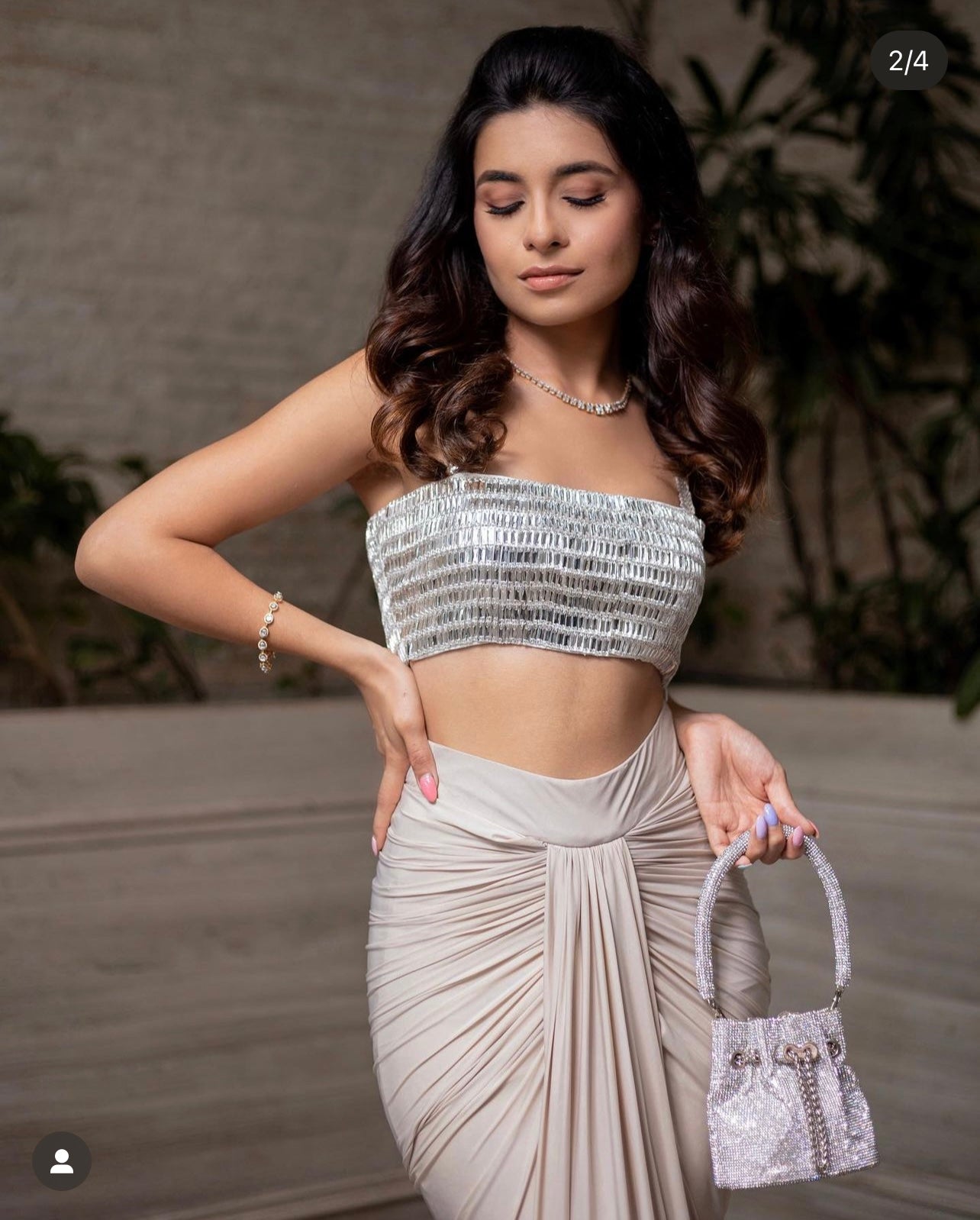 Dazzle Bucket Bag Silver