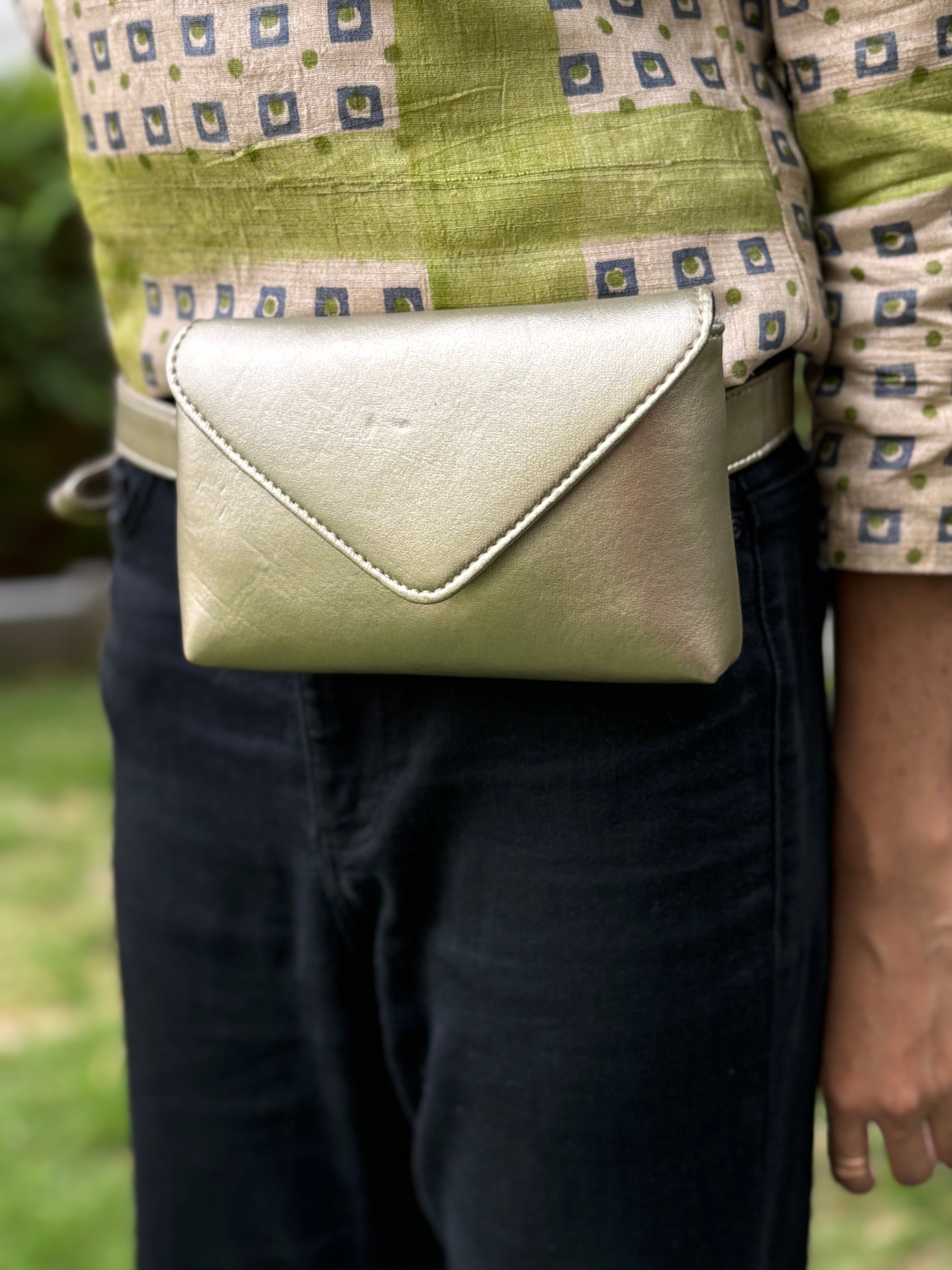 Sample Golden Envelope Sling Bag