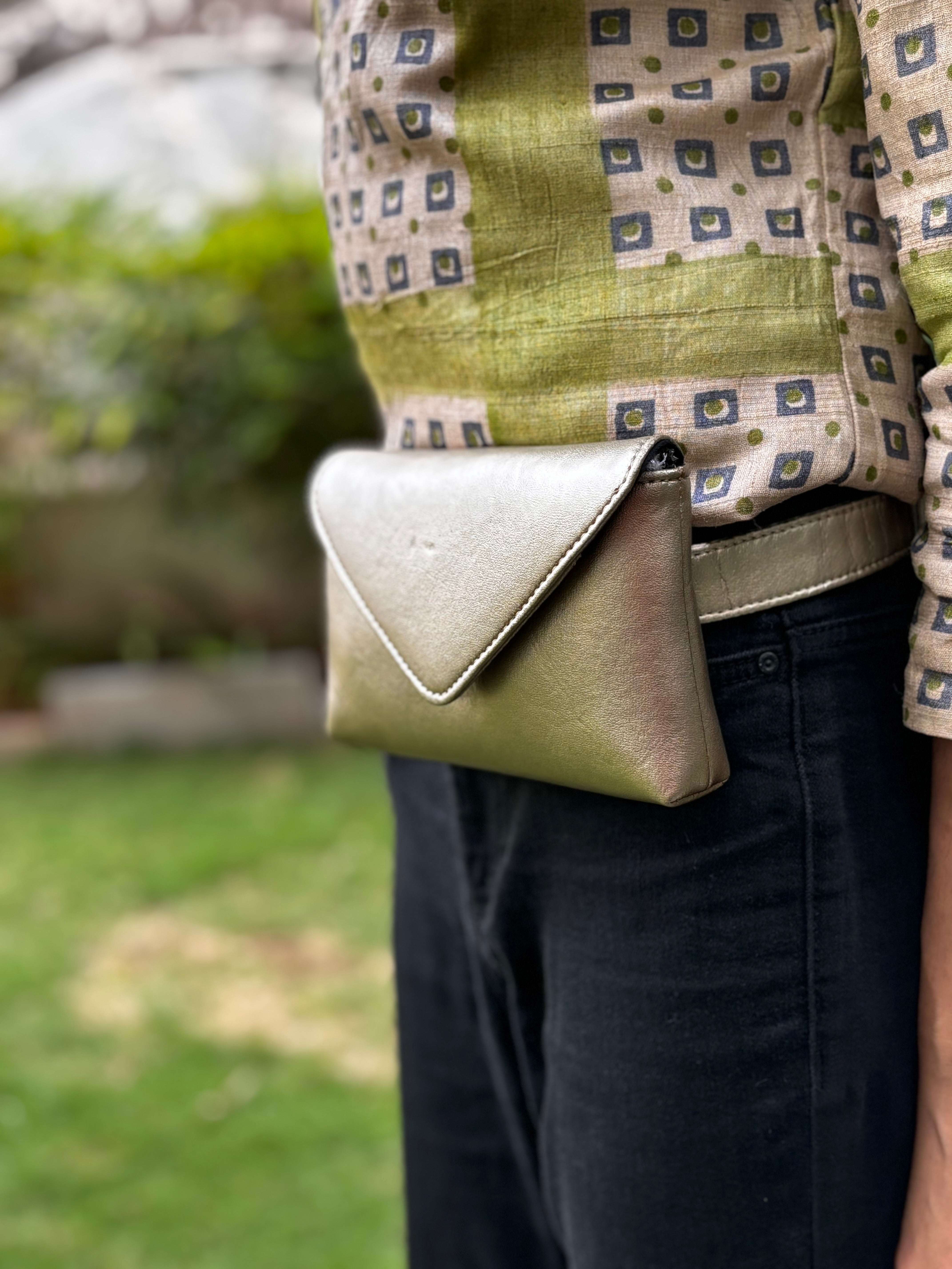 Sample Golden Envelope Sling Bag