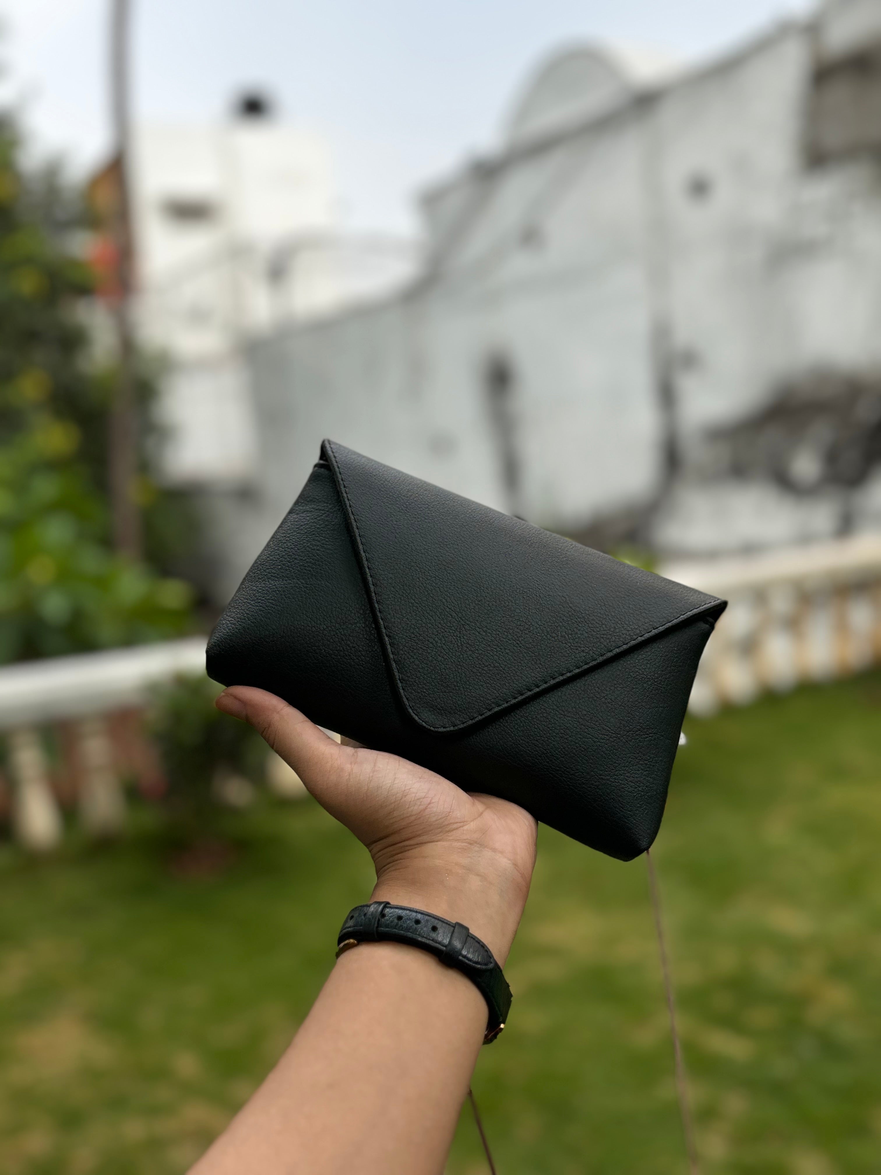 Sample Black Envelope Sling Bag