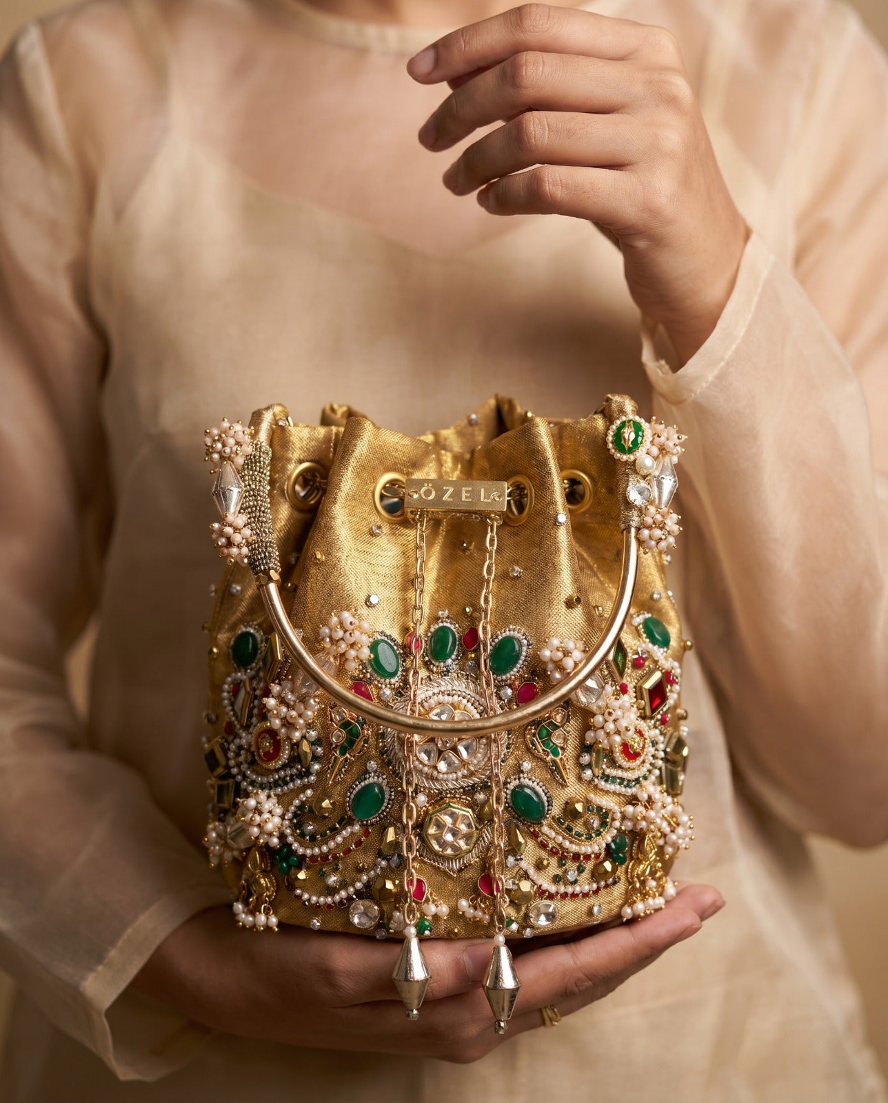 Imperial Blossom Bucket Bag