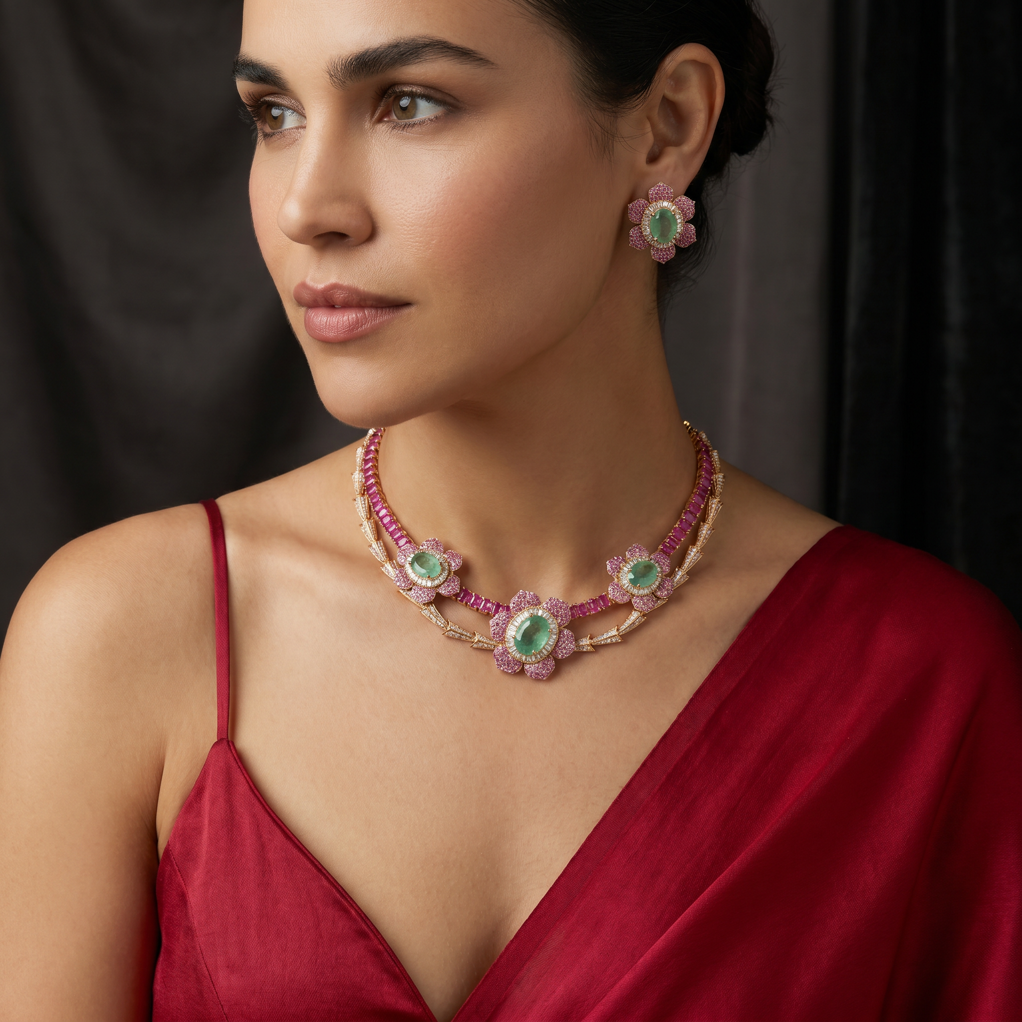 Kalindi Blossom Necklace Set