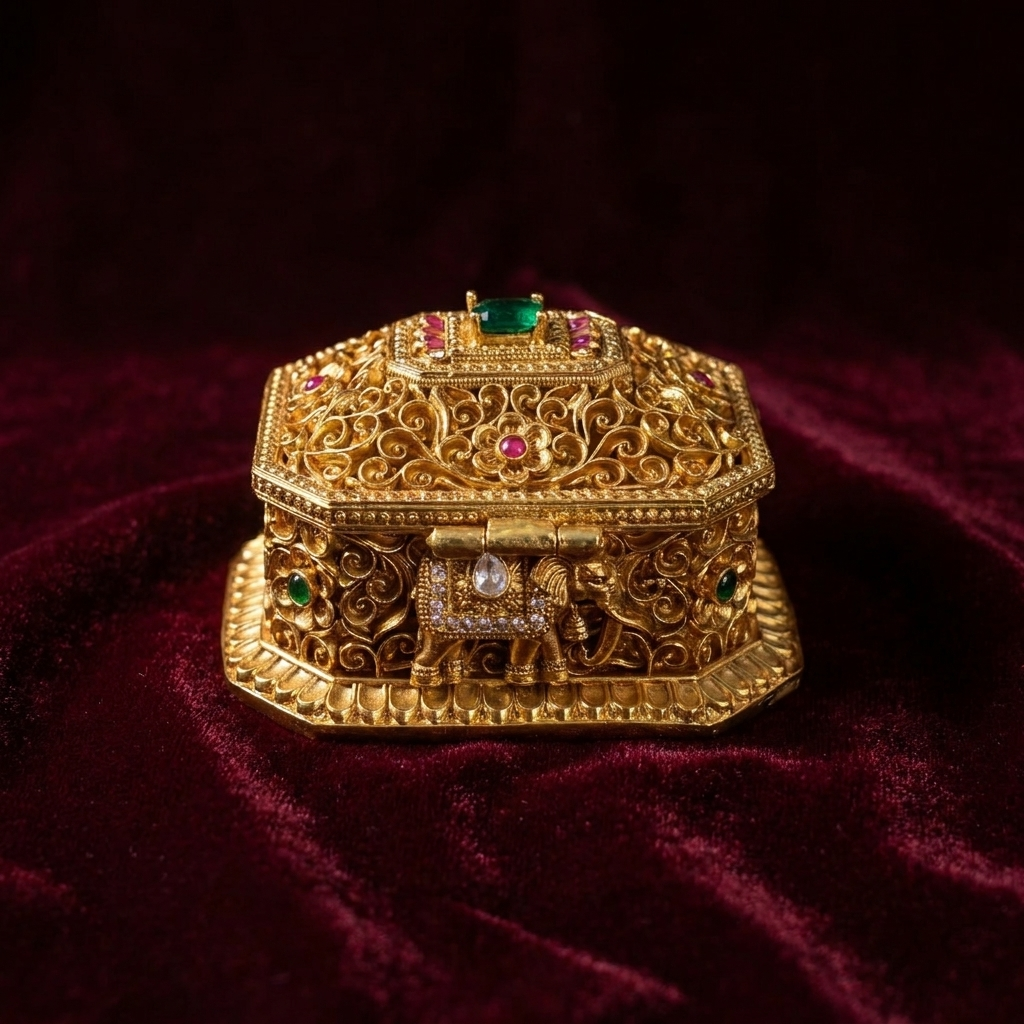Mrinalini Brass Keepsake Box