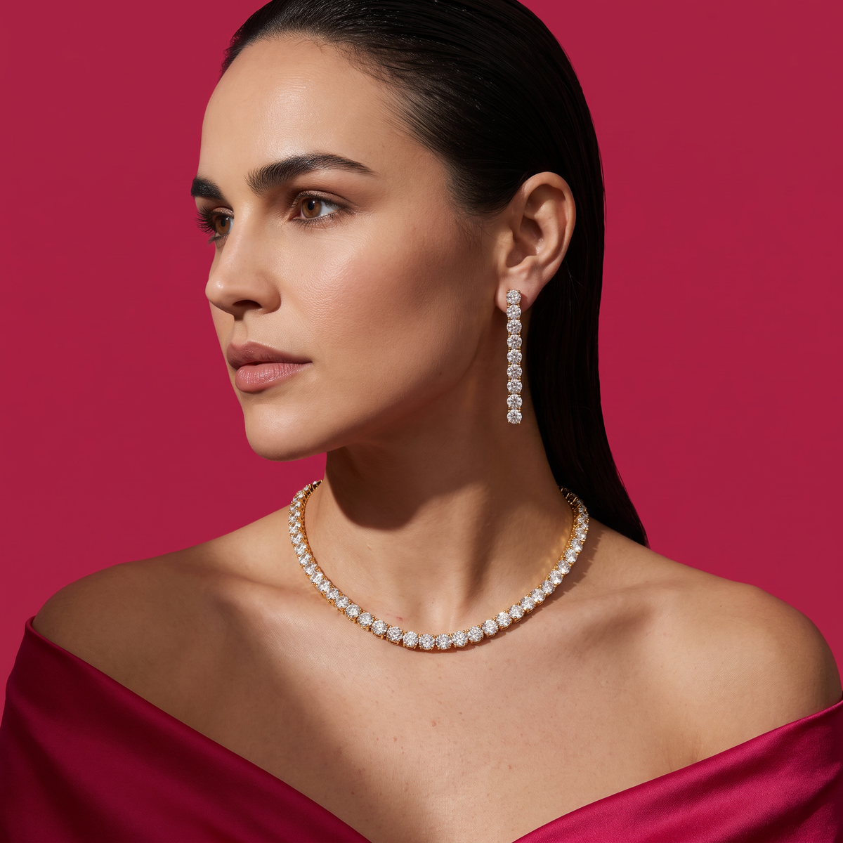 Radiant Tennis Necklace Set