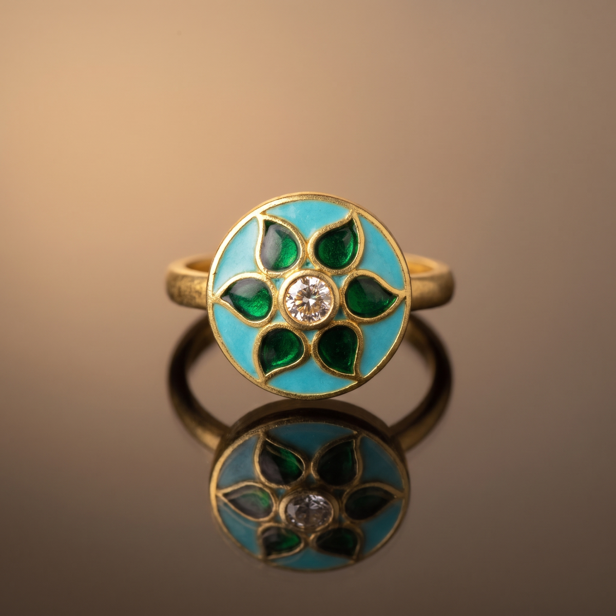 Neelpatra Floral Ring