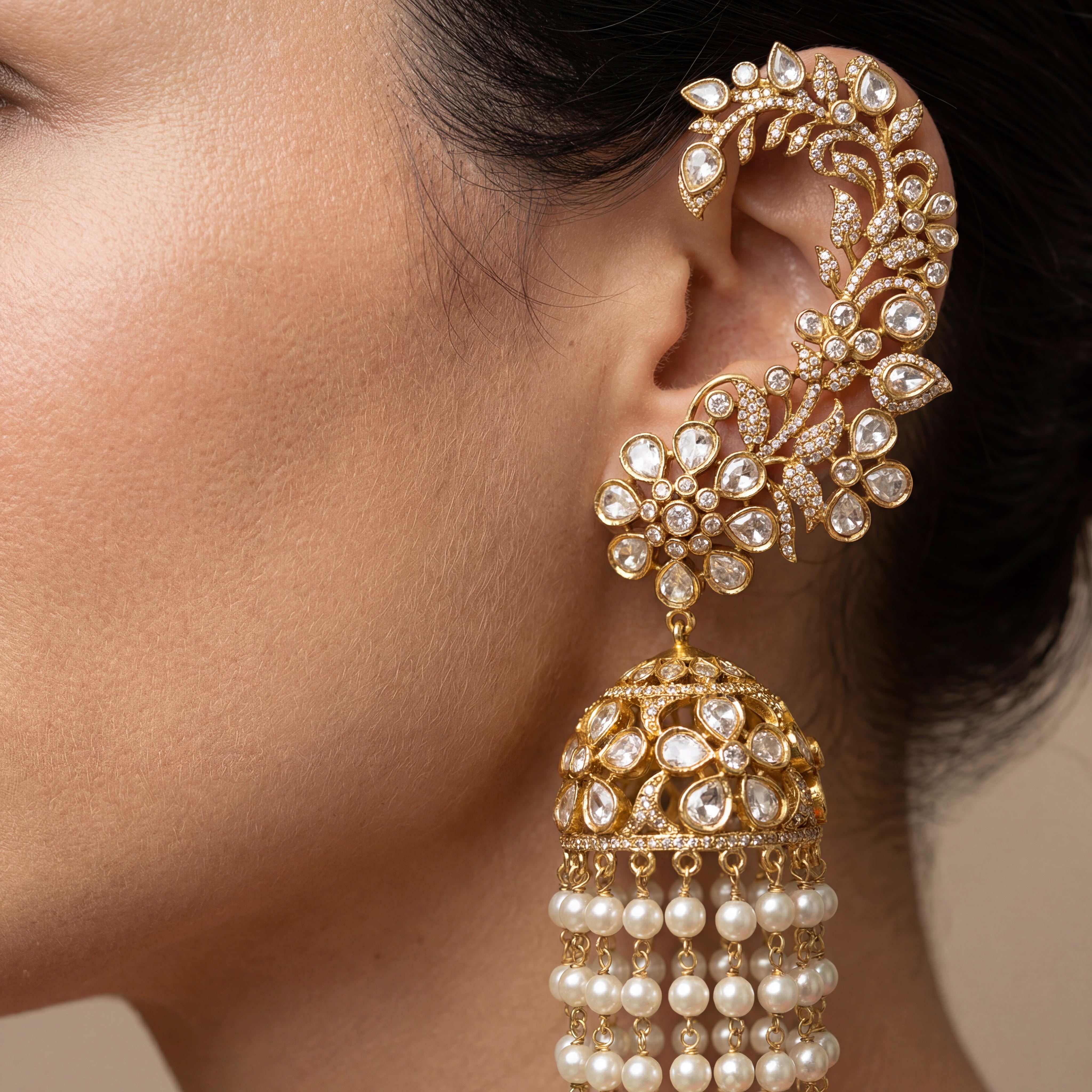 Nivara Bloom Jhumka EarCuff Set