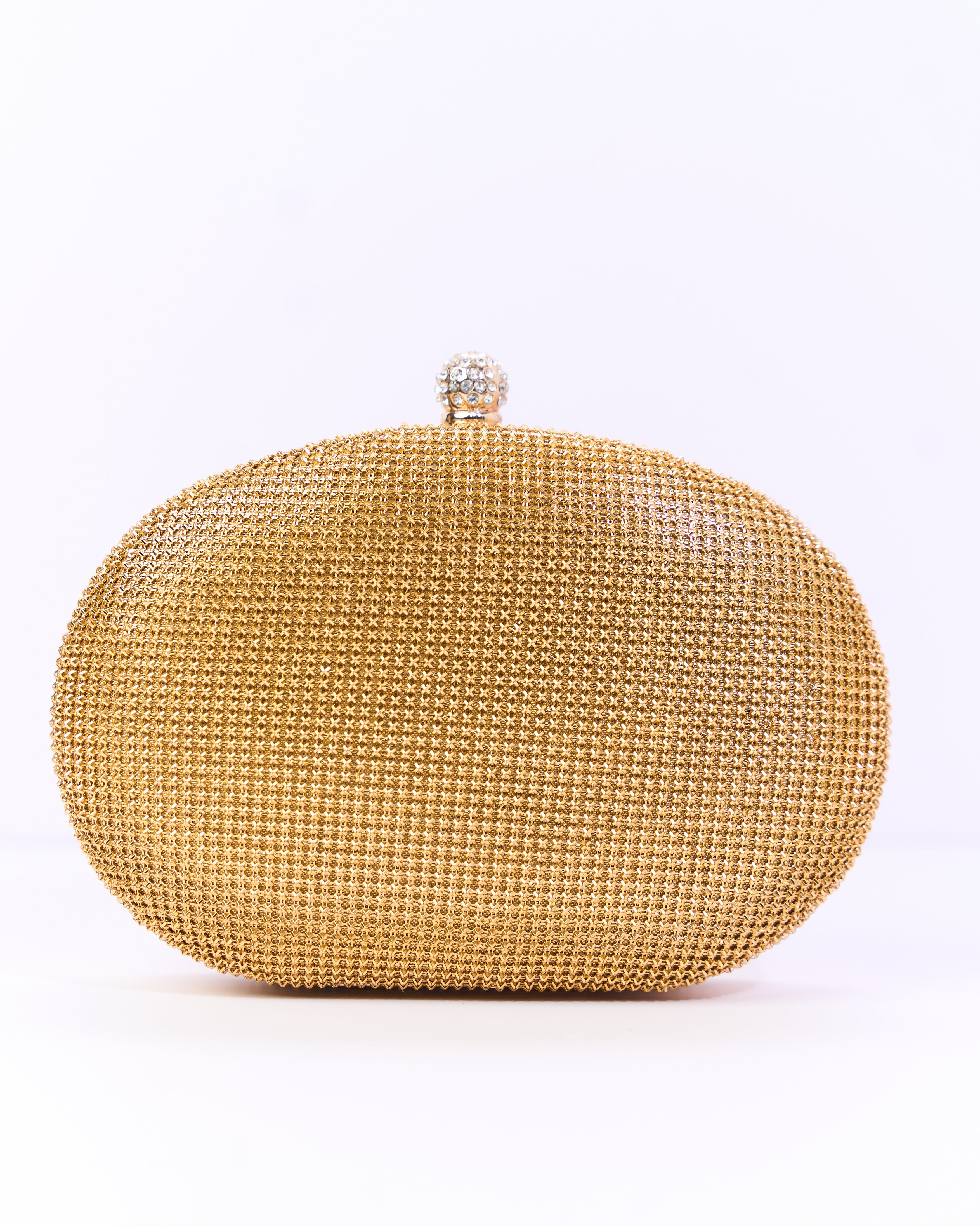 Aura Gold Mesh Clutch