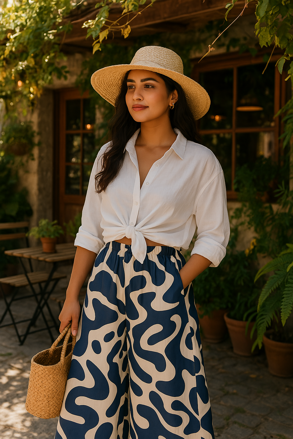 Indie Abstract Print Pants