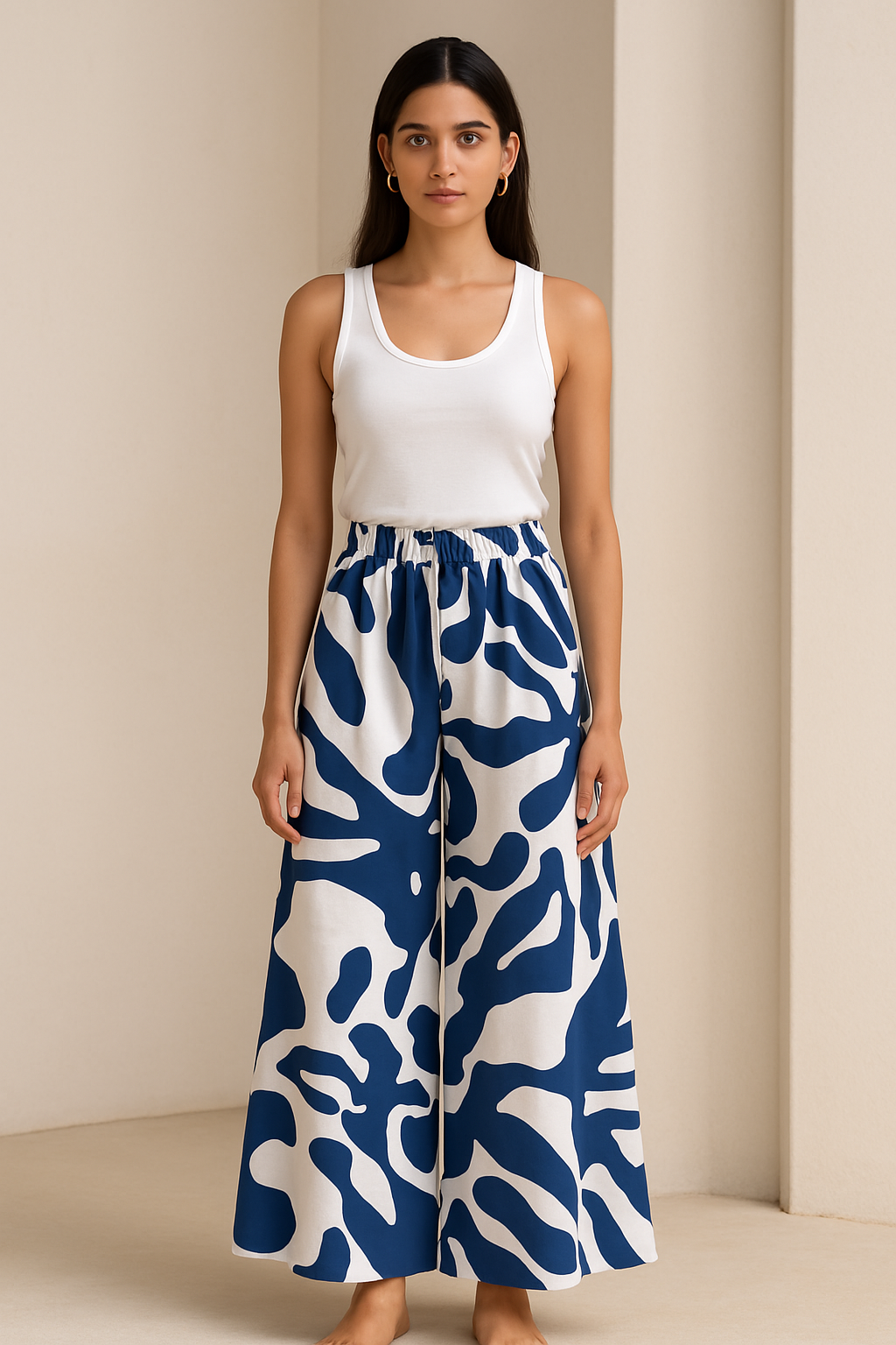 Indie Abstract Print Pants