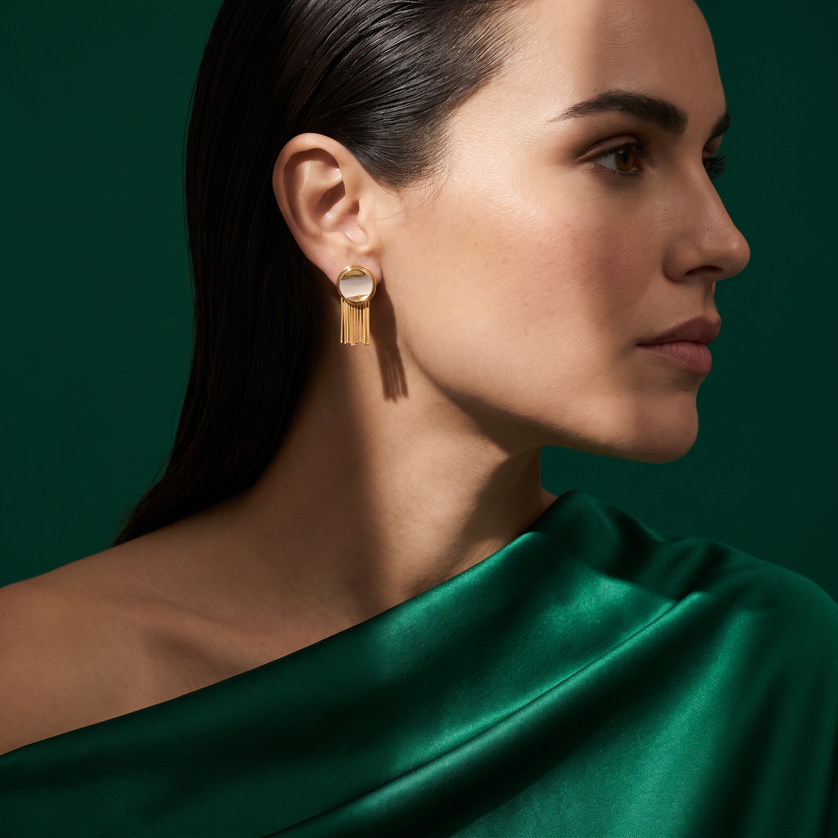 Prism Drop Mirror Fringe Earrings