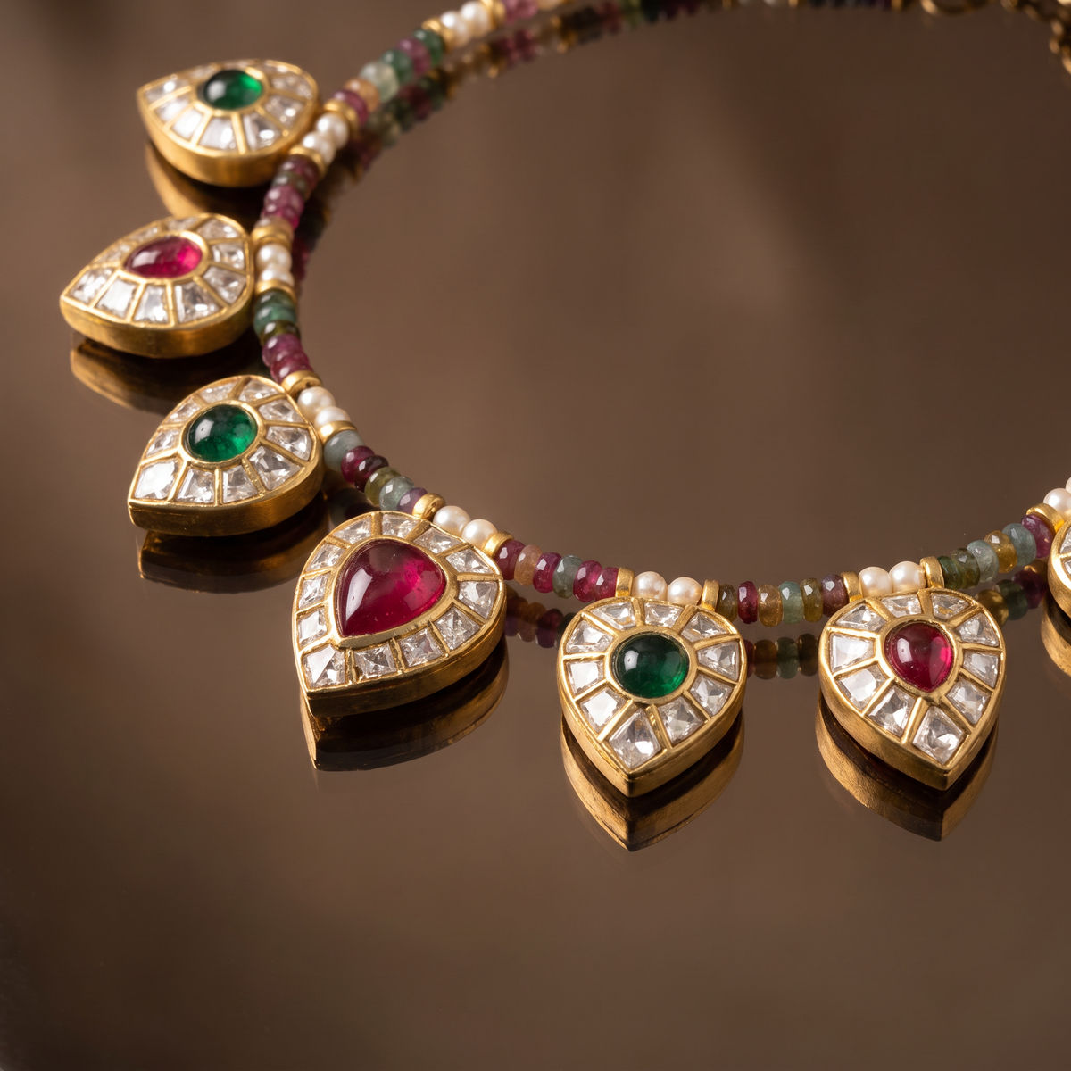 Rishima Kundan Drop Necklace Set