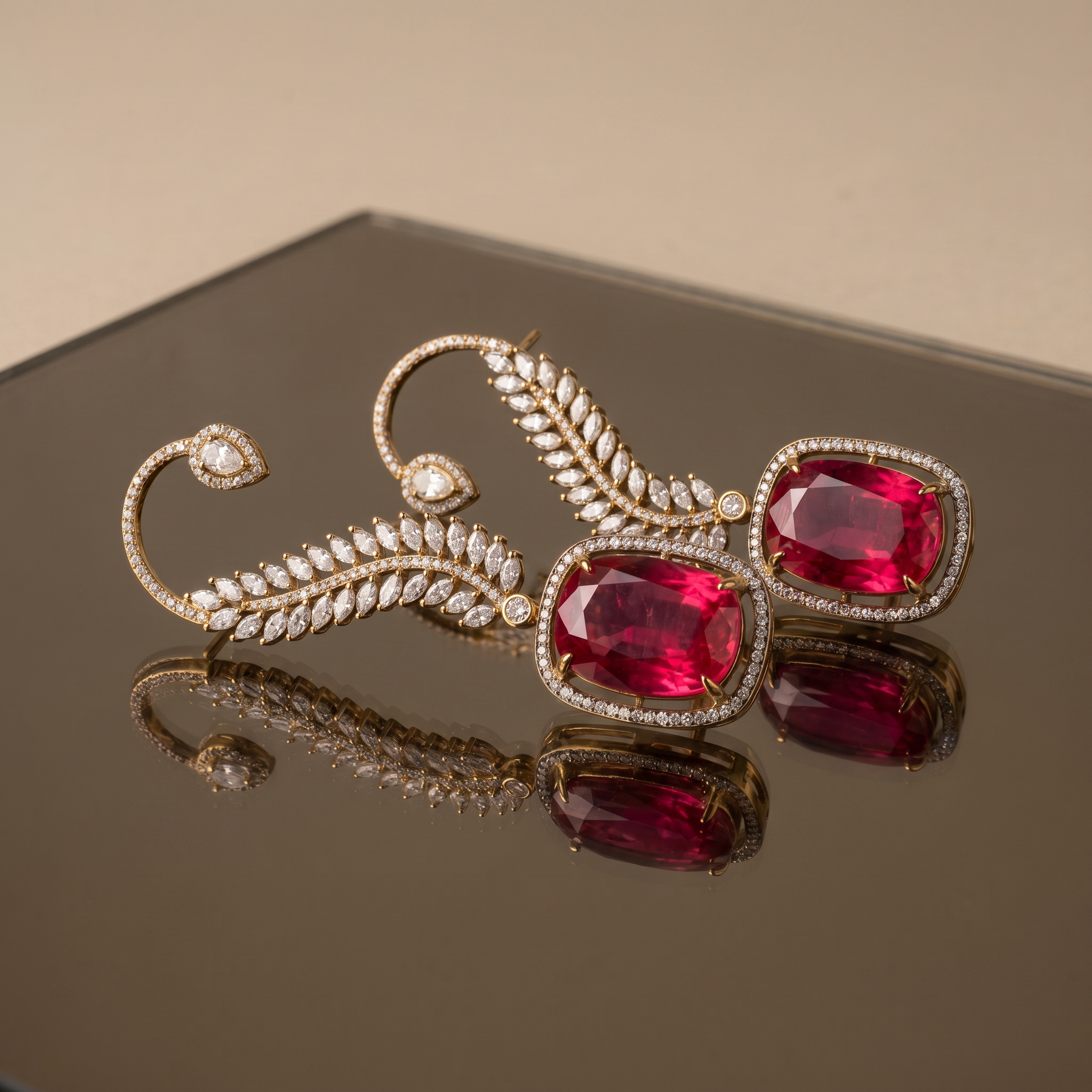 Vanya Ruby Ear Cuff
