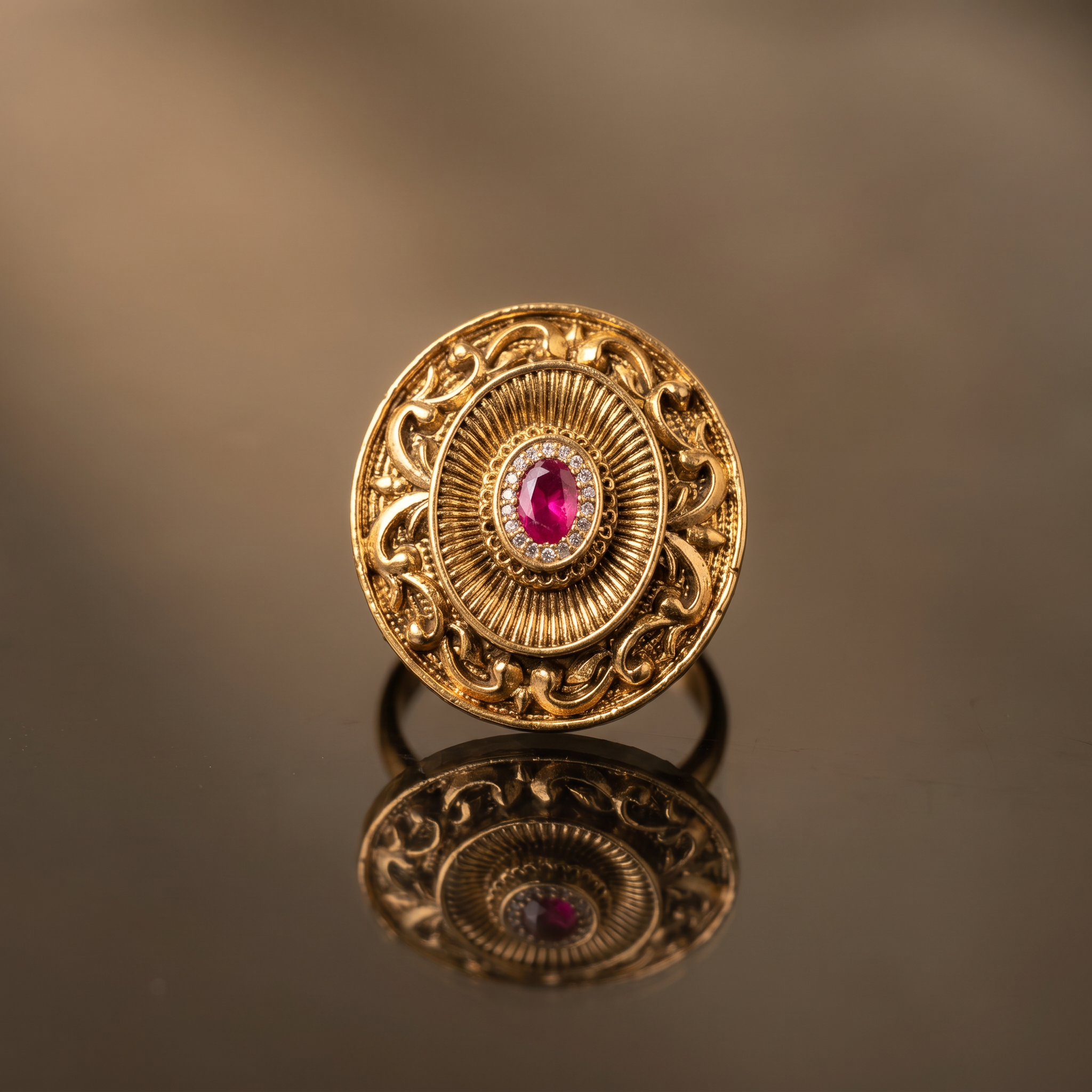 Ruzelle Vintage Medallion Ring