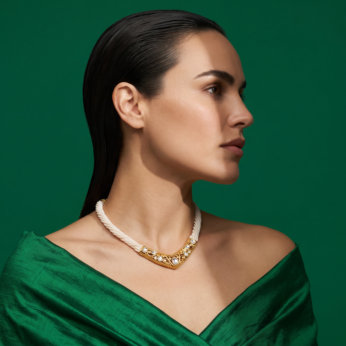 Suhina Pearl Kundan Necklace