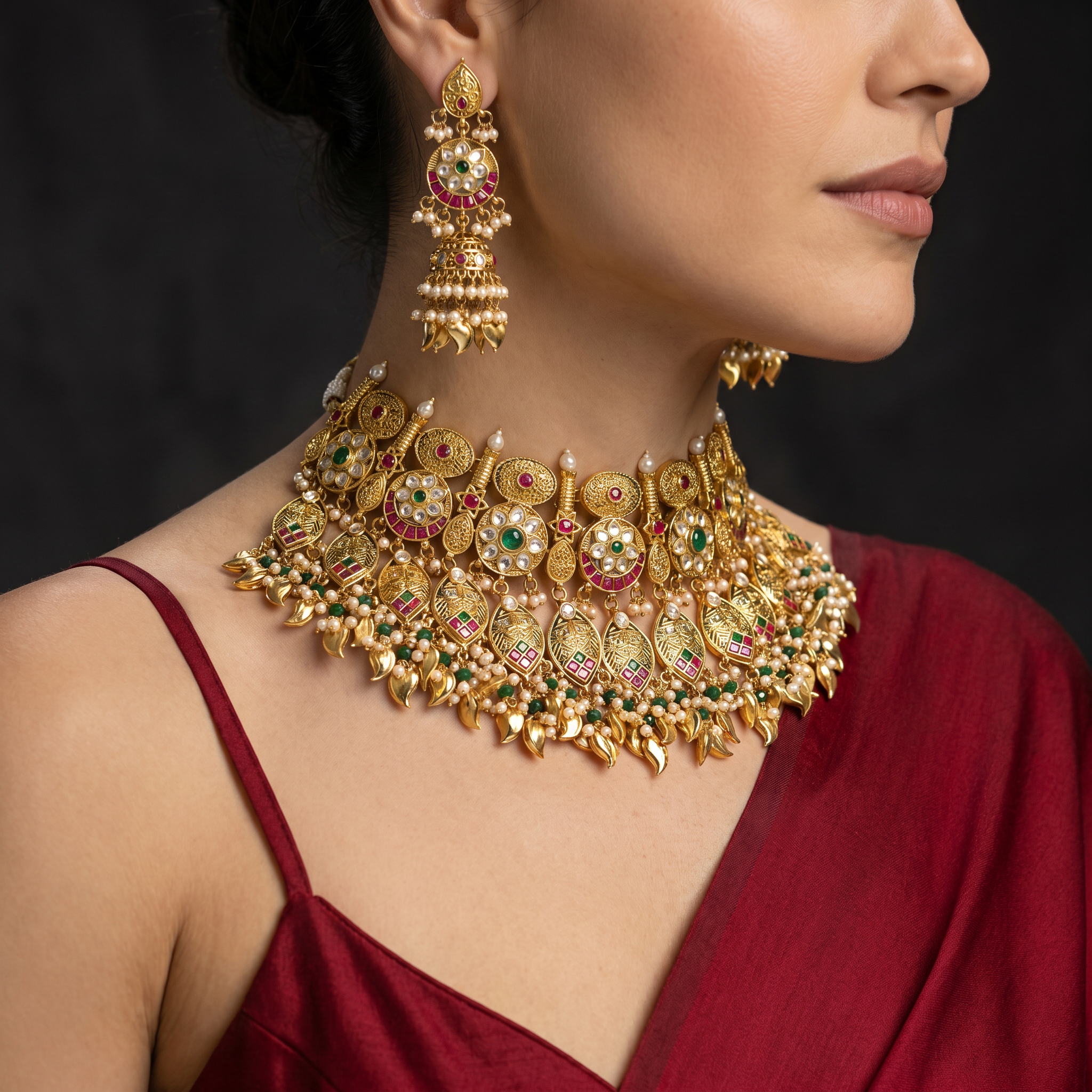 Sunaina Regal Temple Choker Set