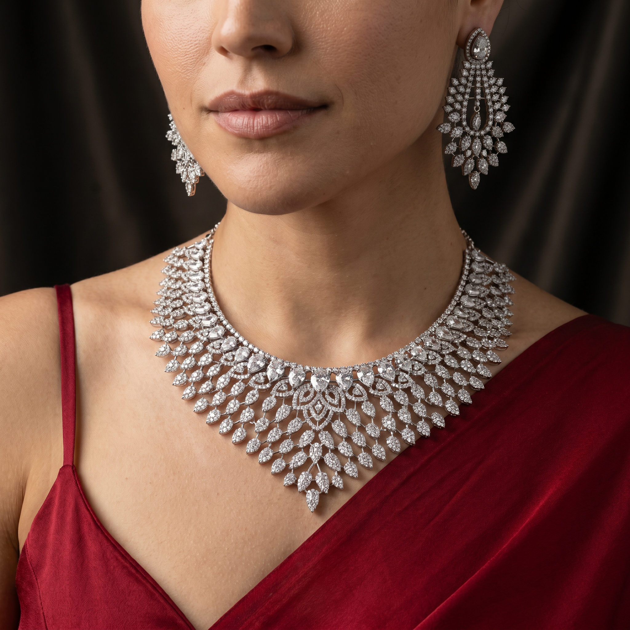 Tanirika Diamond Feather Cascade Set