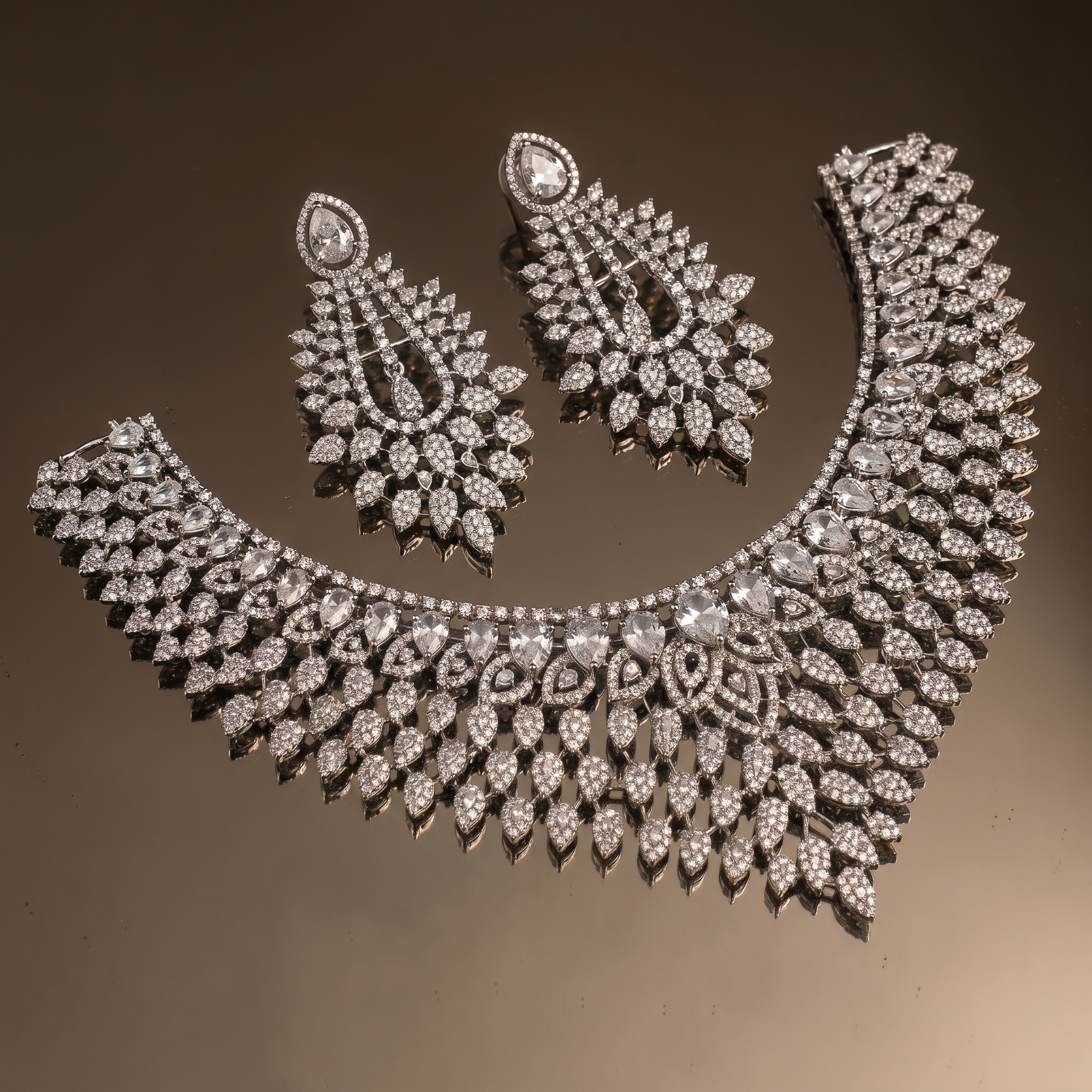 Tanirika Diamond Feather Cascade Set