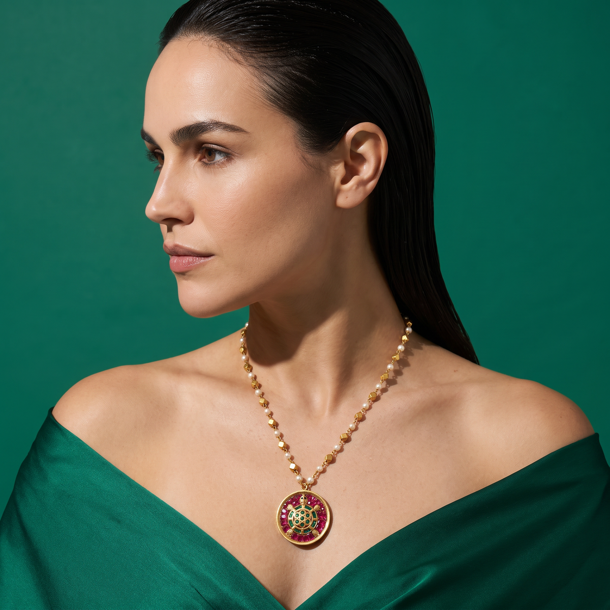 Tavira Turtle Pendant Necklace