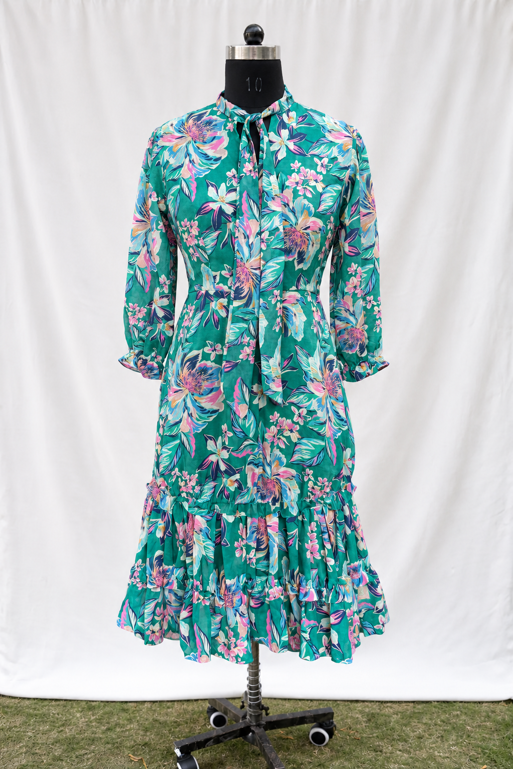 Tropical Bloom Midi Dress