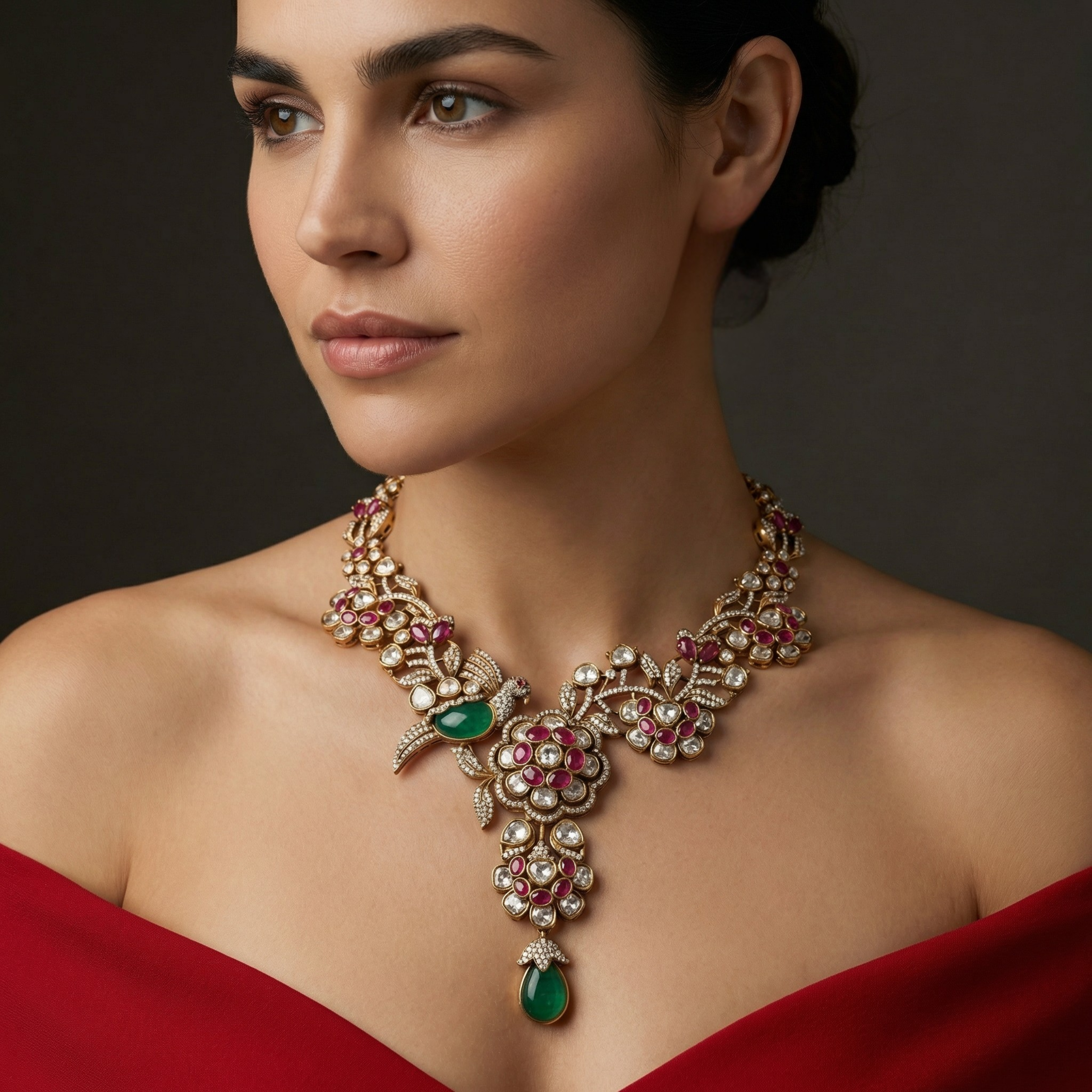 Velmora designer necklace set – full set with earrings by Ozel