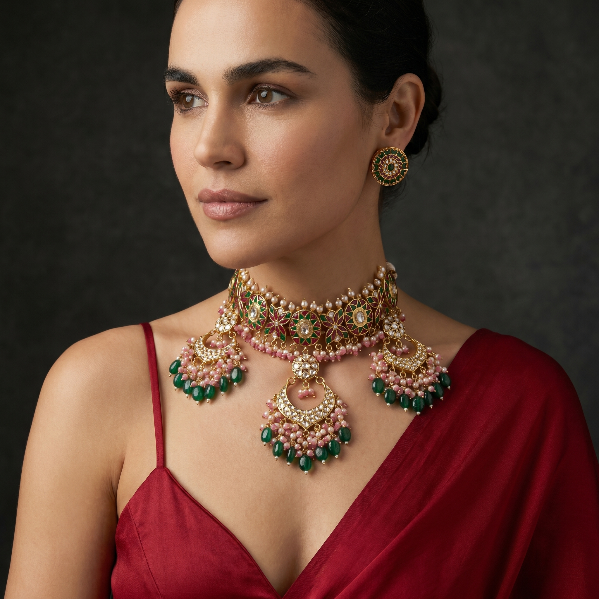 Vinita Enchanted Blossom Choker Set